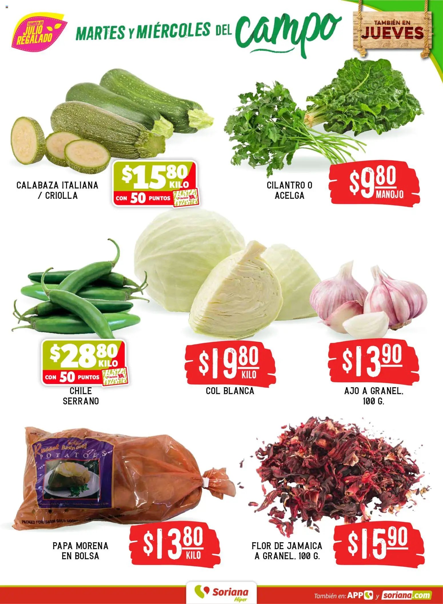 Soriana oferta desde 16/06/2026 Soriana Martes y Miércoles del Campo Híper: Chih, Delicias, Dur y Coah (excepto Saltillo)