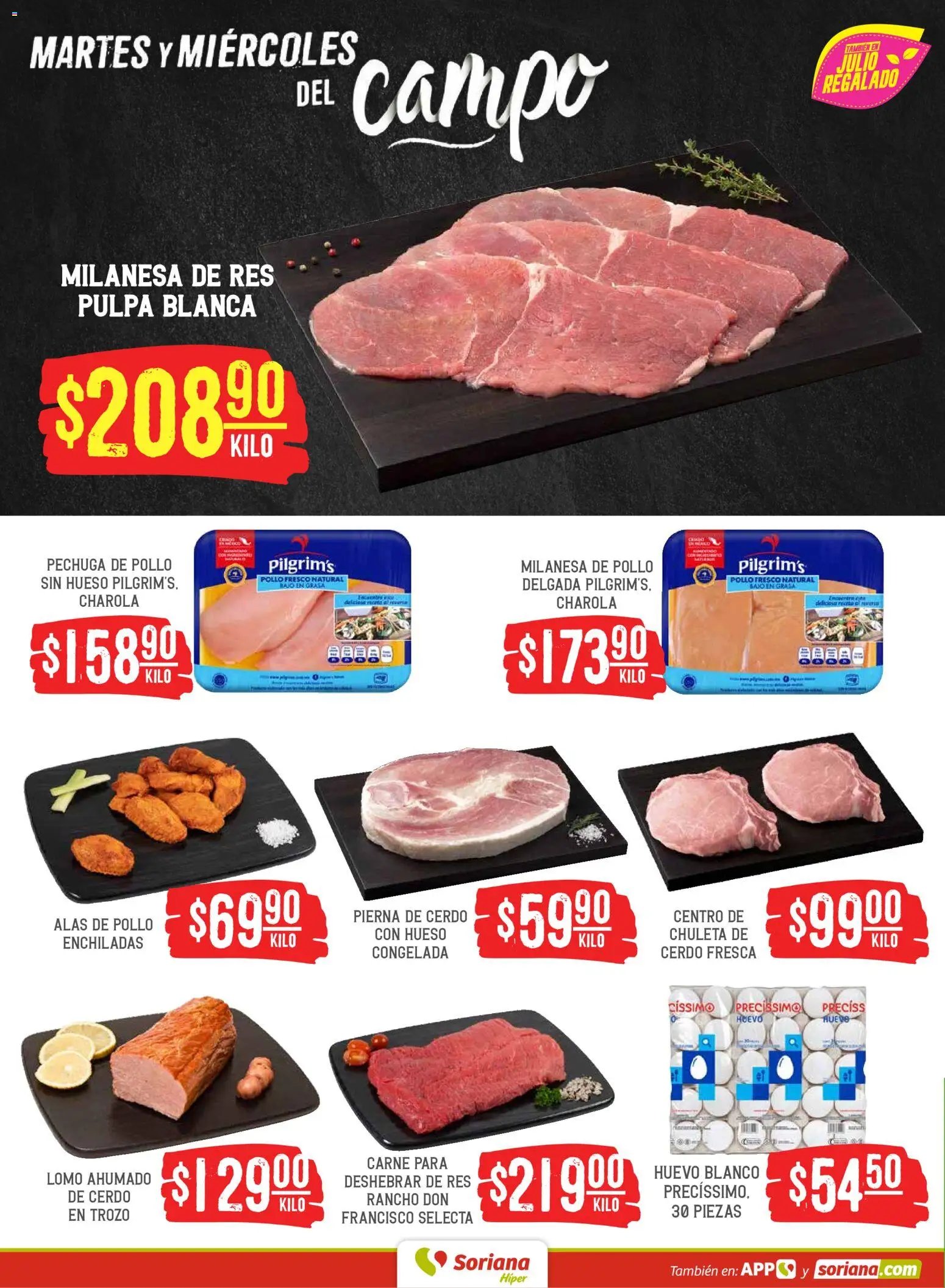 Soriana oferta desde 23/06/2026 Soriana Martes y Miércoles del Campo Híper: Nuevo León, Ciudad Victoria y Tampico