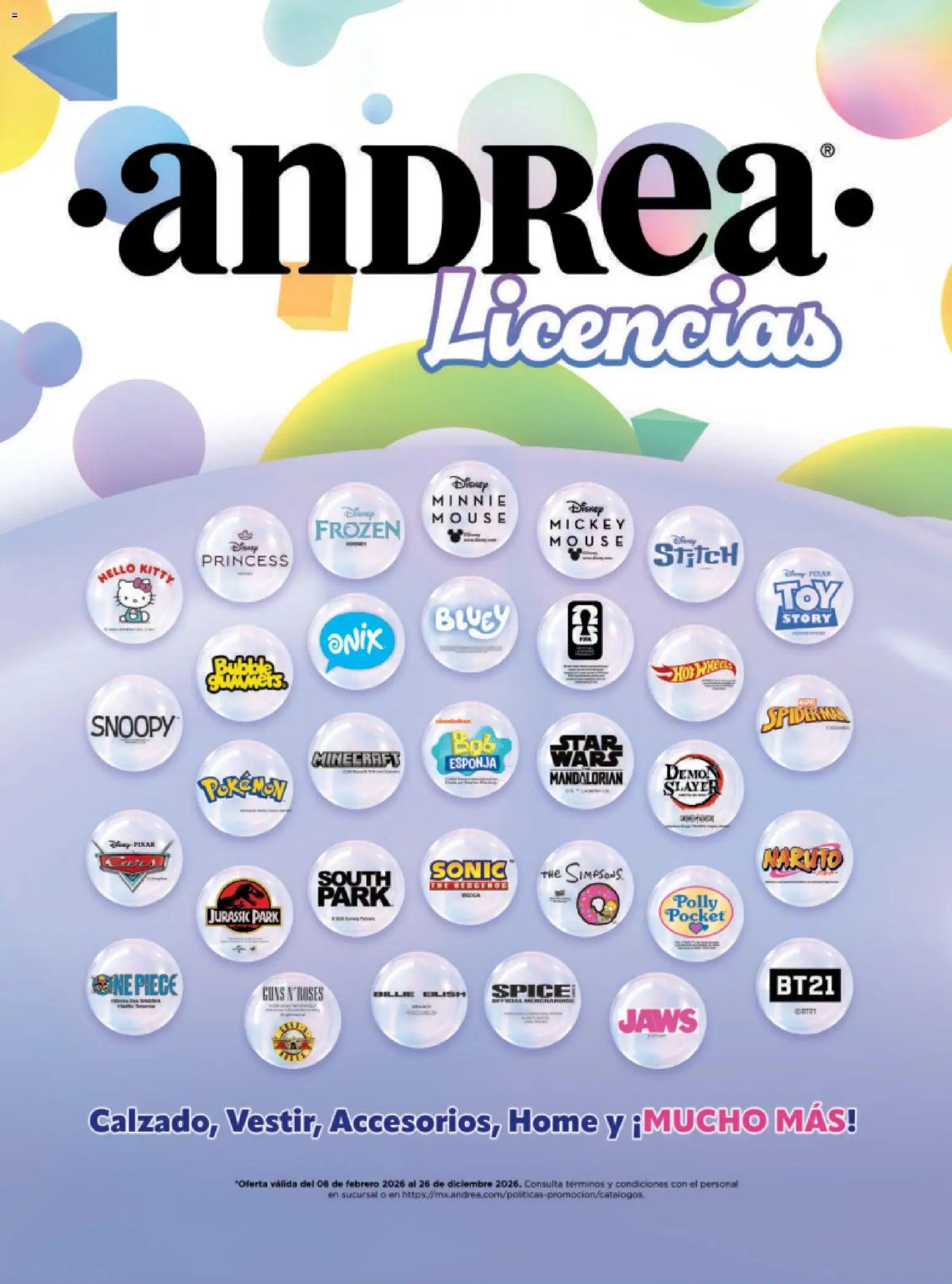 Andrea oferta desde 08/02/2026 Catálogo Tus personajes favoritos
