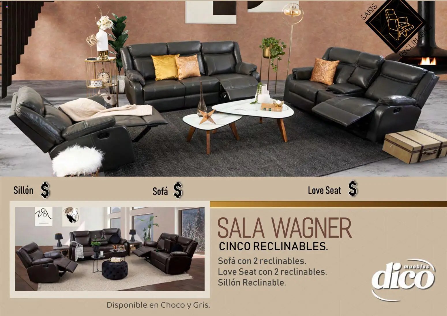 Muebles Dico oferta desde 27/03/2026 Muebles Dico catálogo Salas reclinables 