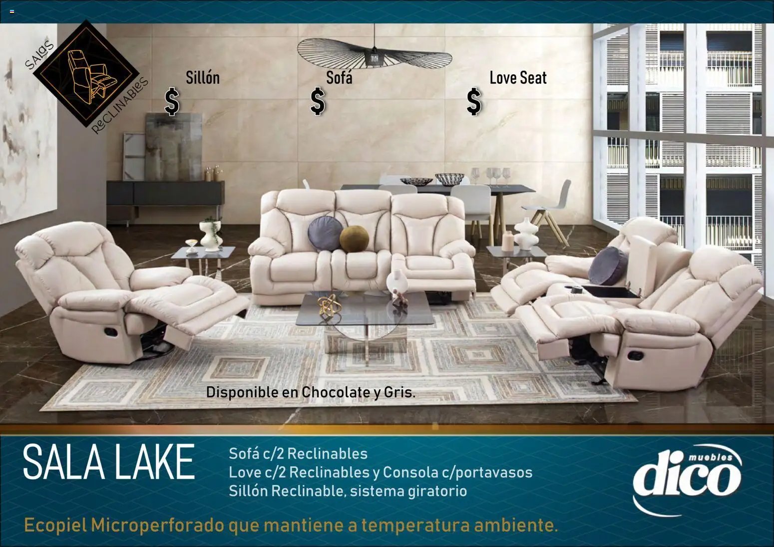 Muebles Dico oferta desde 27/03/2026 Muebles Dico catálogo Salas reclinables 