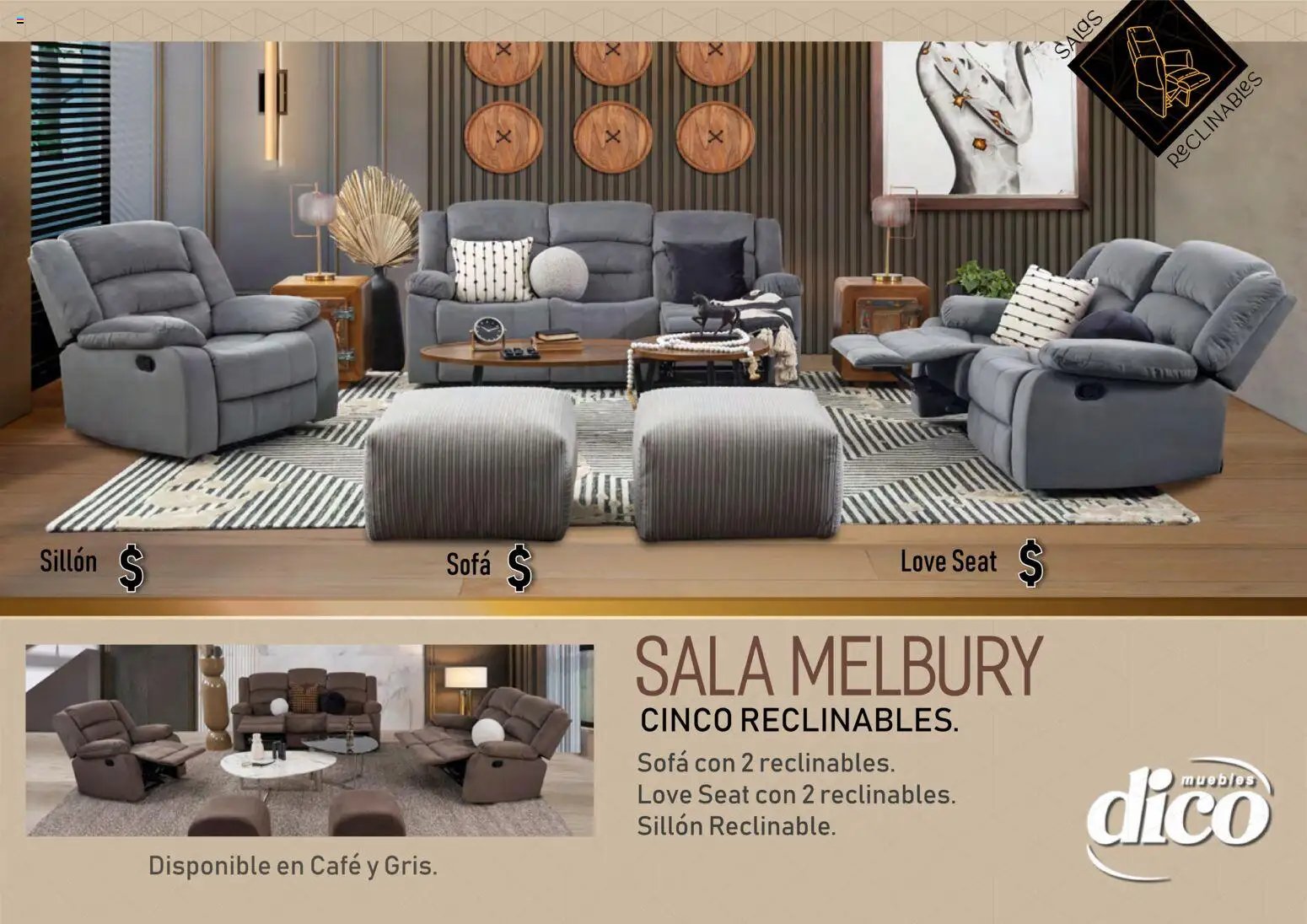 Muebles Dico oferta desde 27/03/2026 Muebles Dico catálogo Salas reclinables 