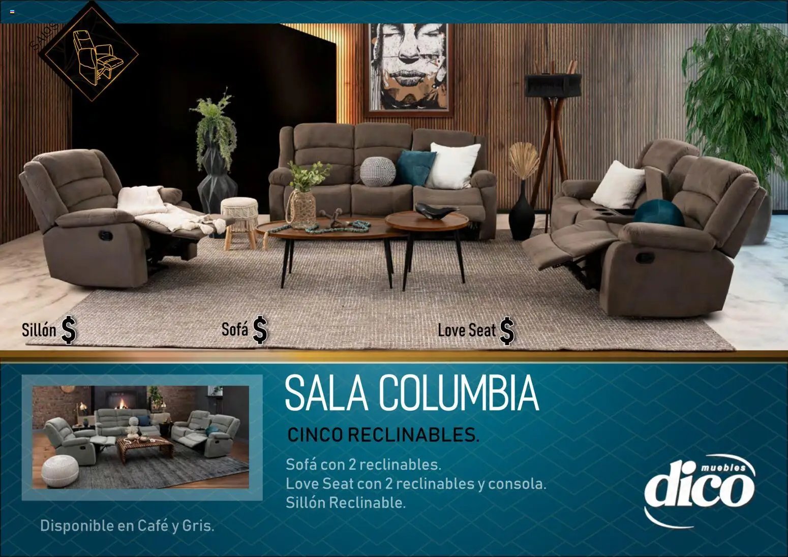 Muebles Dico oferta desde 27/03/2026 Muebles Dico catálogo Salas reclinables 