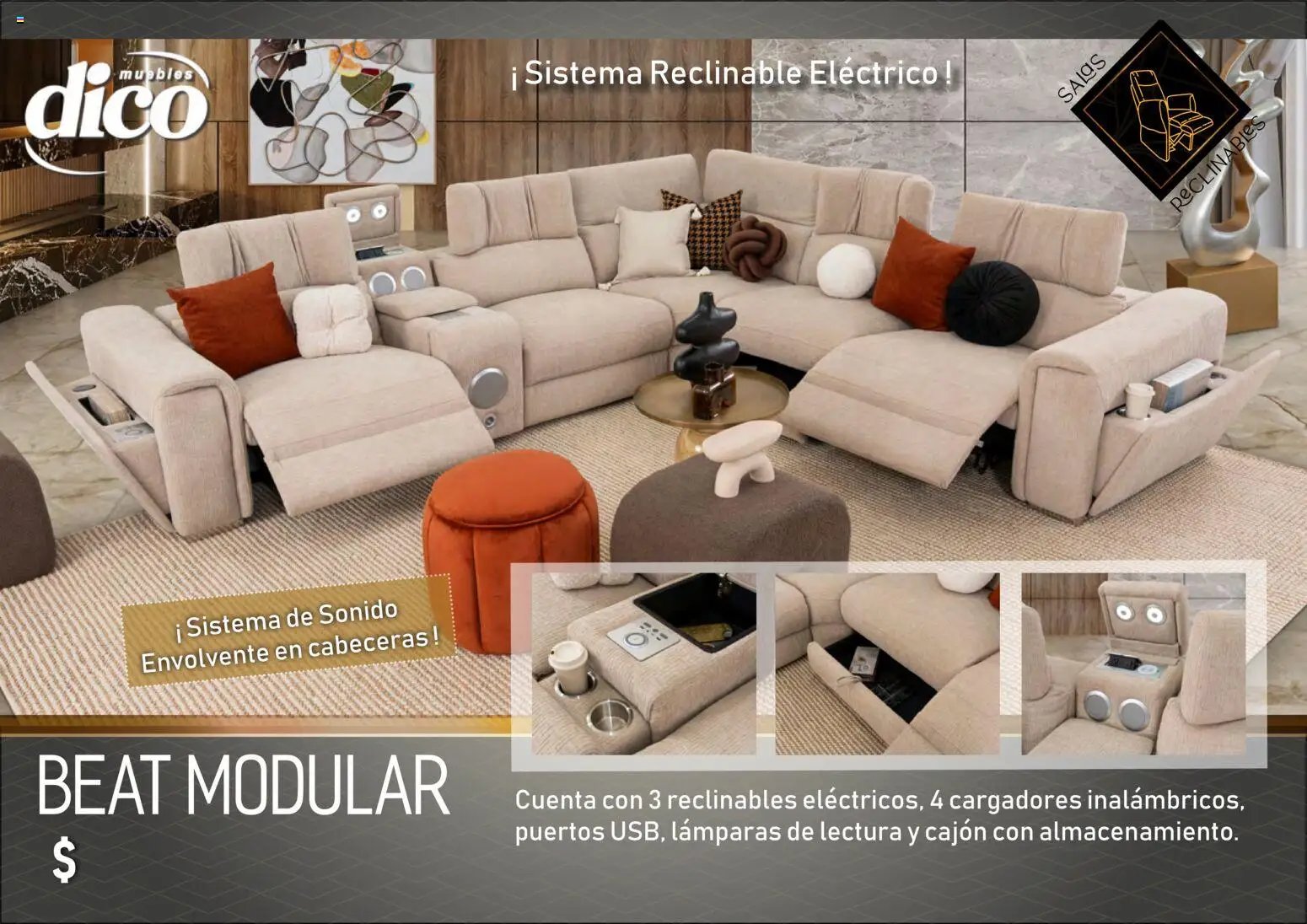 Muebles Dico oferta desde 27/03/2026 Muebles Dico catálogo Salas reclinables 