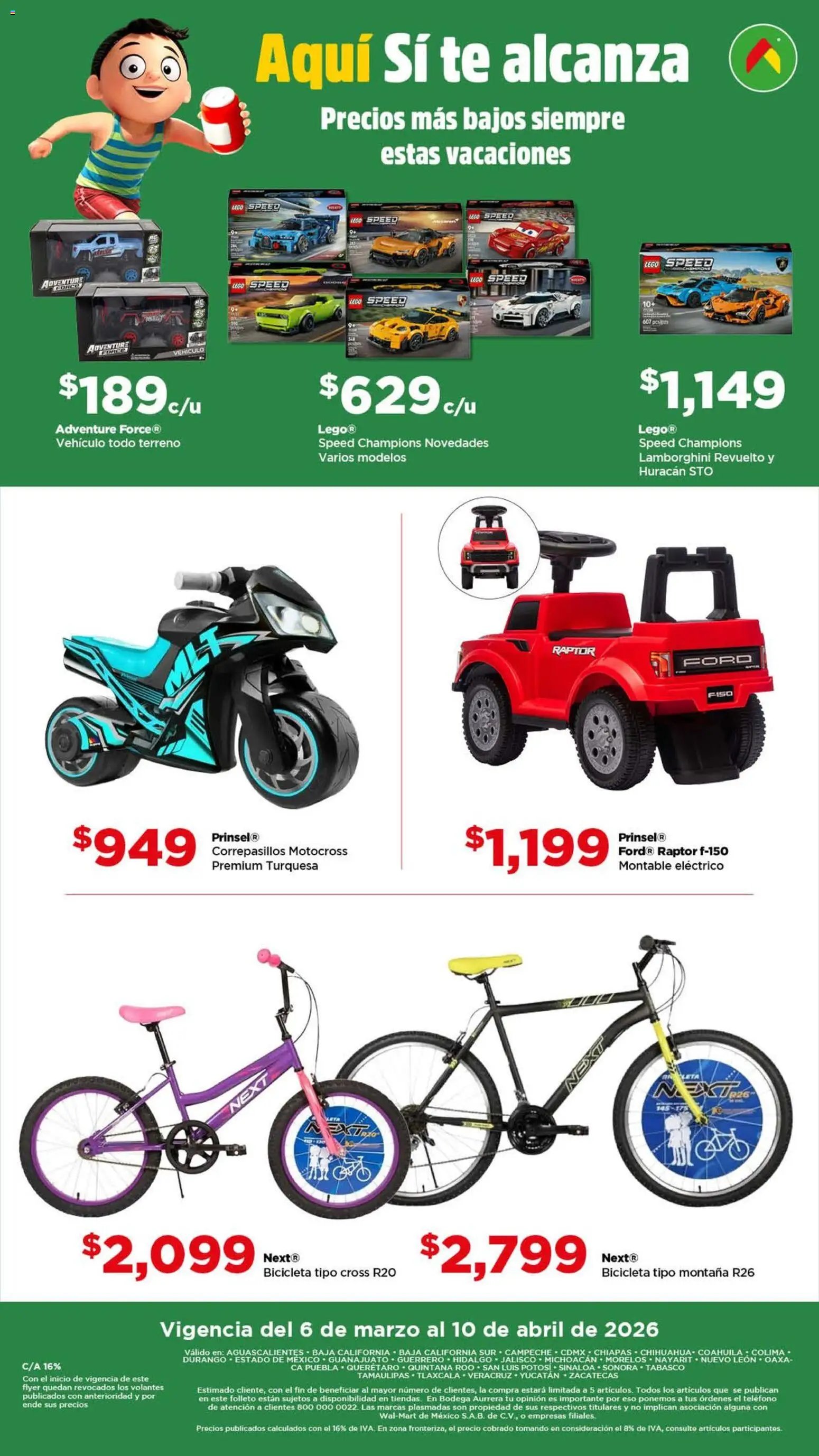 Bodega Aurrerá oferta desde 06/03/2026 Bodega Aurrerá folleto Llévate más productos al precios más bajo (2026-03-06 - 2026-04-10)