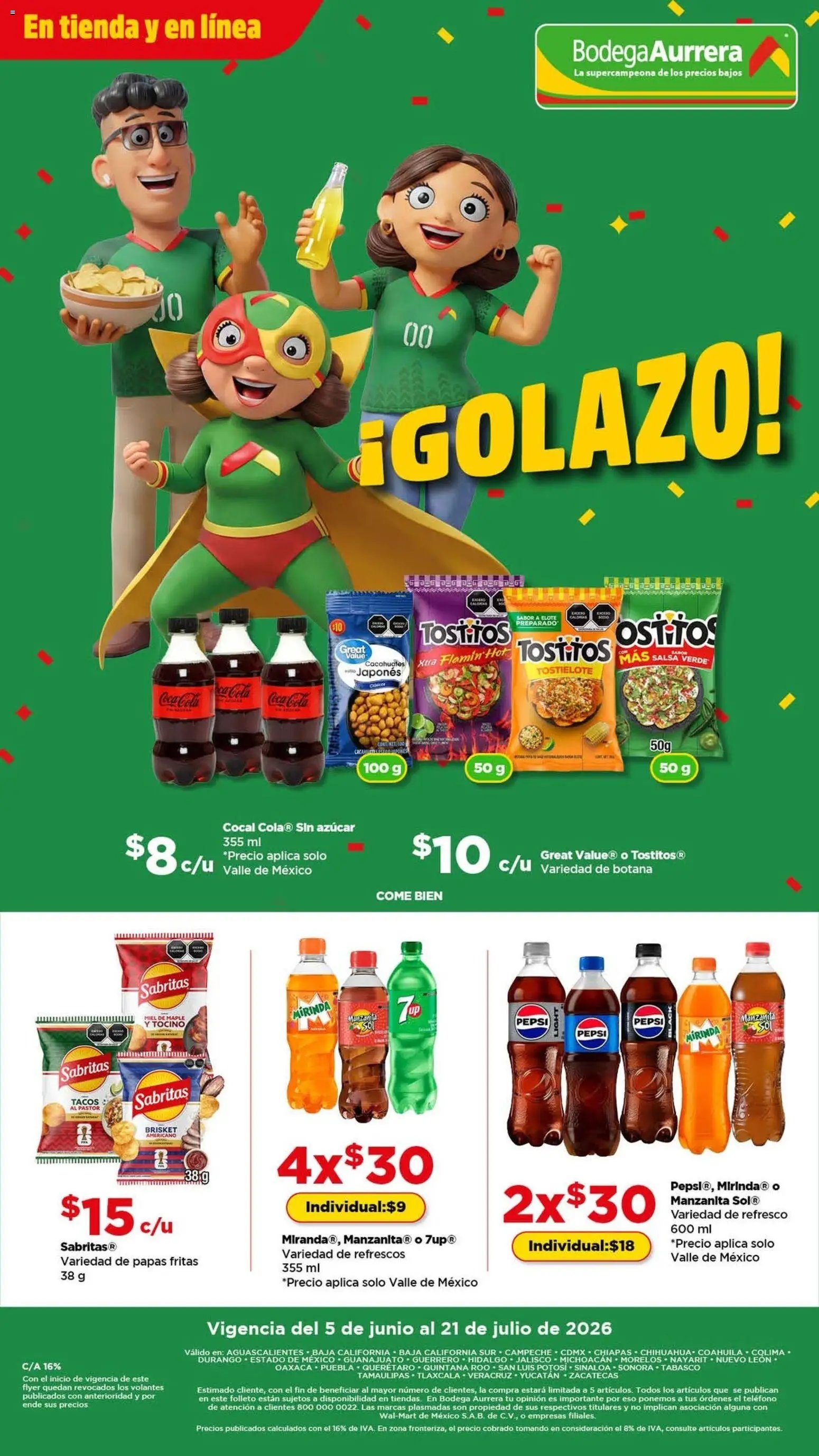 Bodega Aurrerá oferta desde 05/06/2026 Bodega Aurrerá folleto Golazo