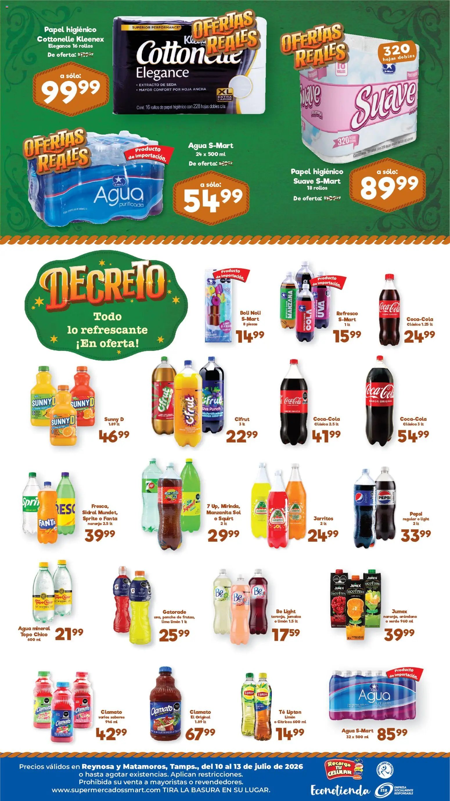 S-Mart oferta desde 10/07/2026 S-Mart folleto Ofertas de feria Reynosa