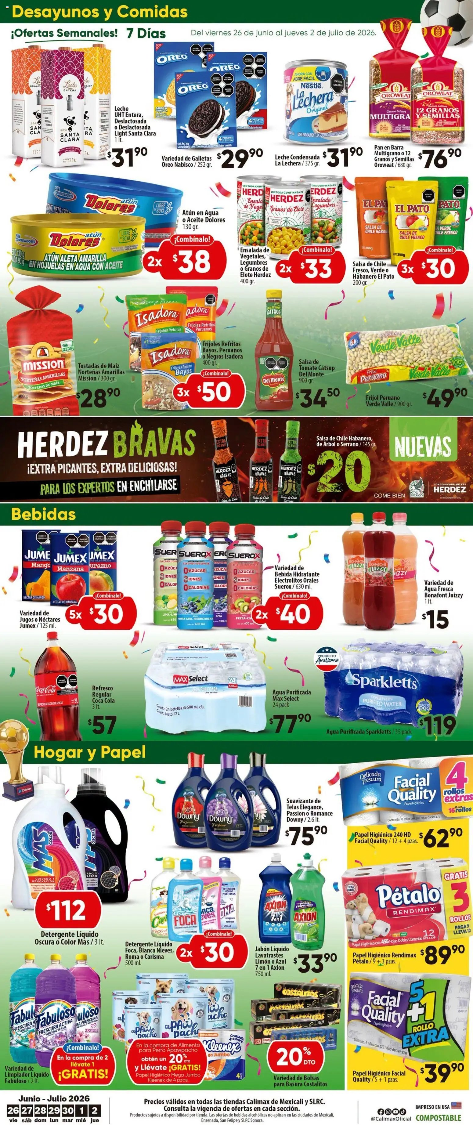 Calimax oferta desde 26/06/2026 Calimax folleto Mexicali y SLRC