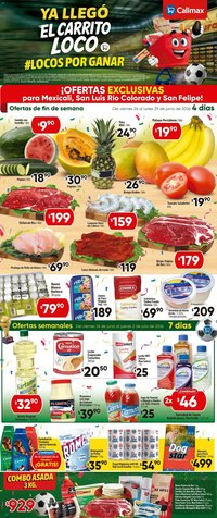 Calimax oferta desde 26/06/2026 Calimax folleto Mexicali y SLRC