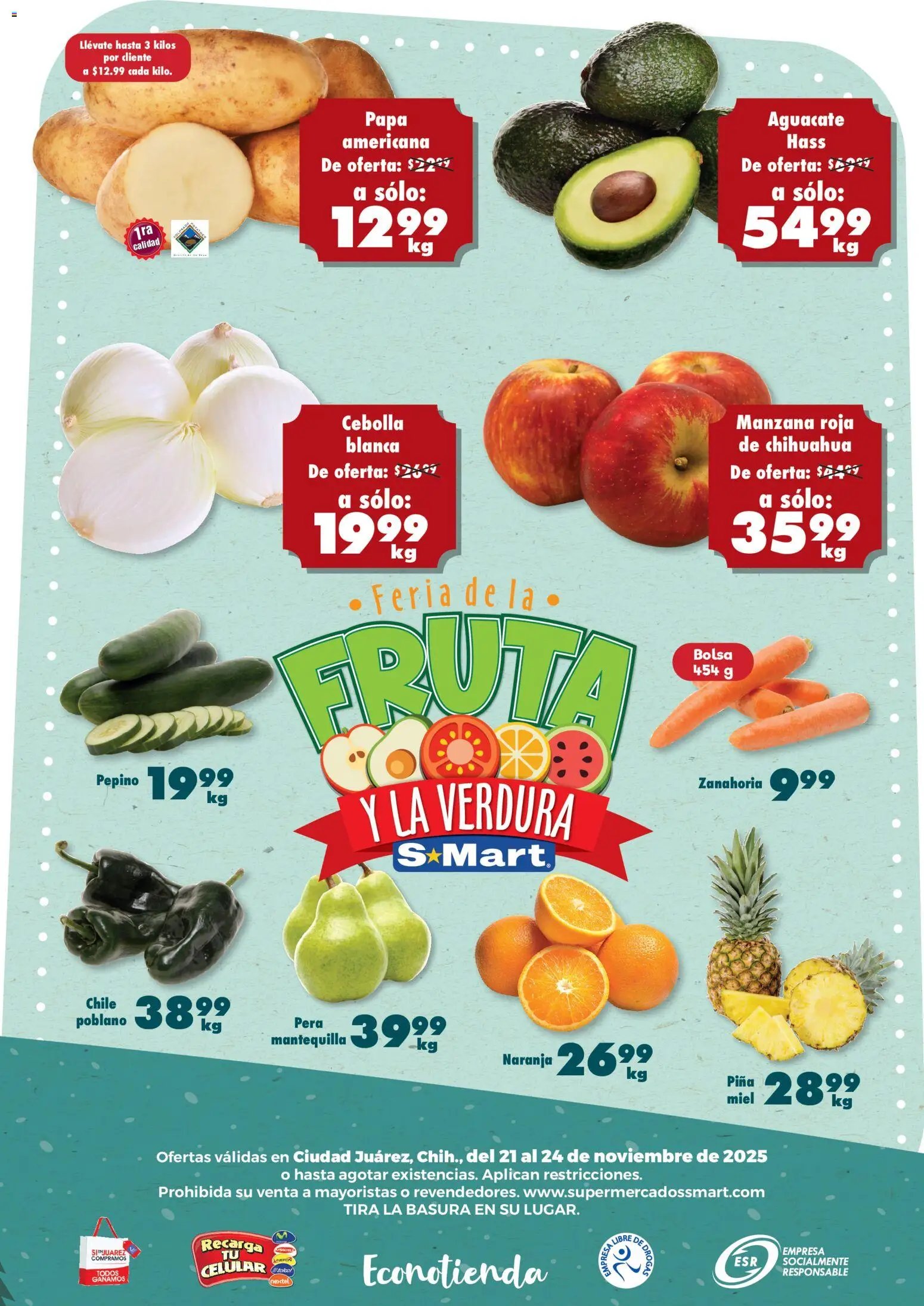 S-Mart oferta desde 21/11/2025 Folleto Juárez (2025-11-21 - 2025-11-24)