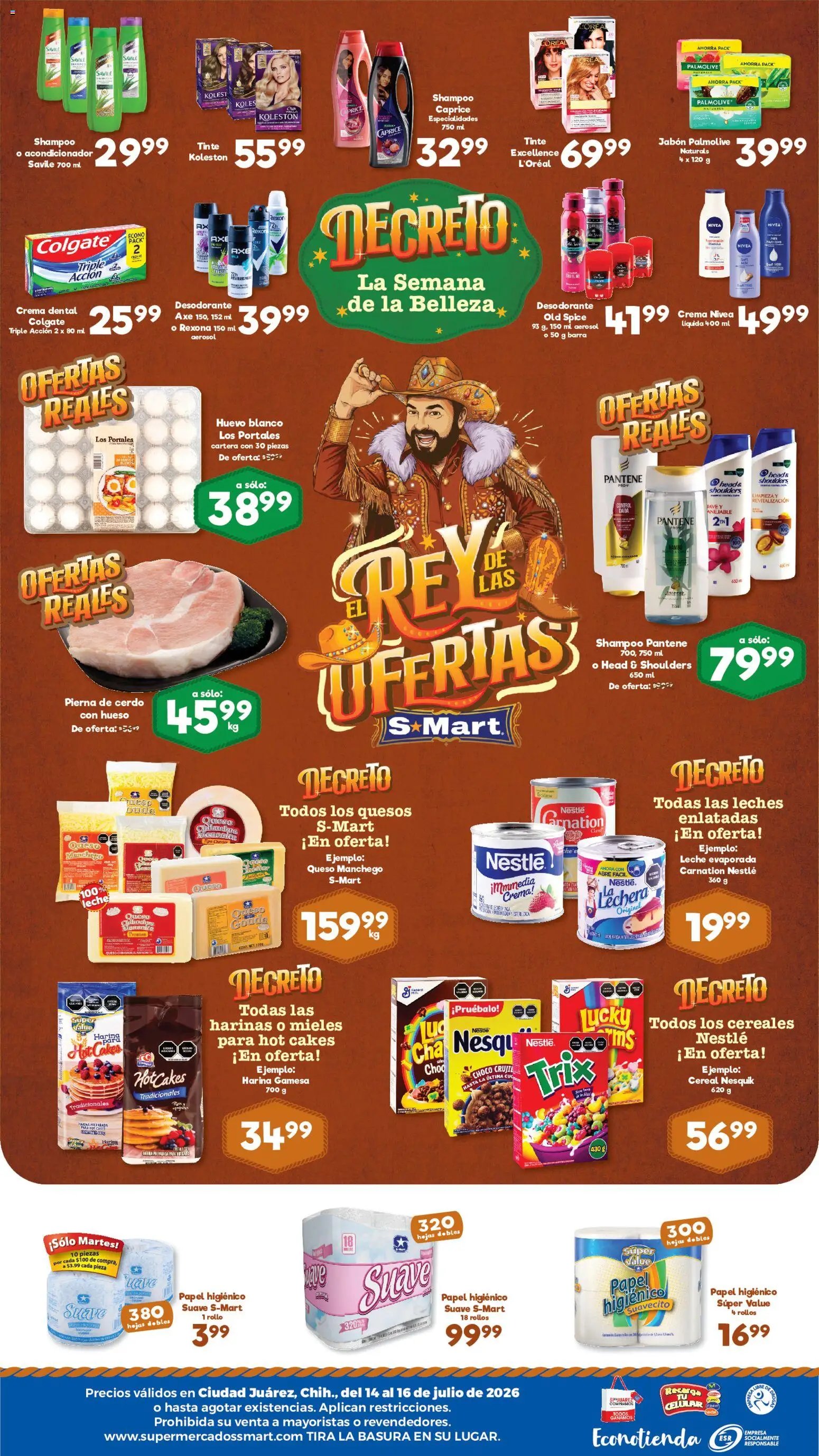 S-Mart oferta desde 14/07/2026 S-Mart folleto Juárez