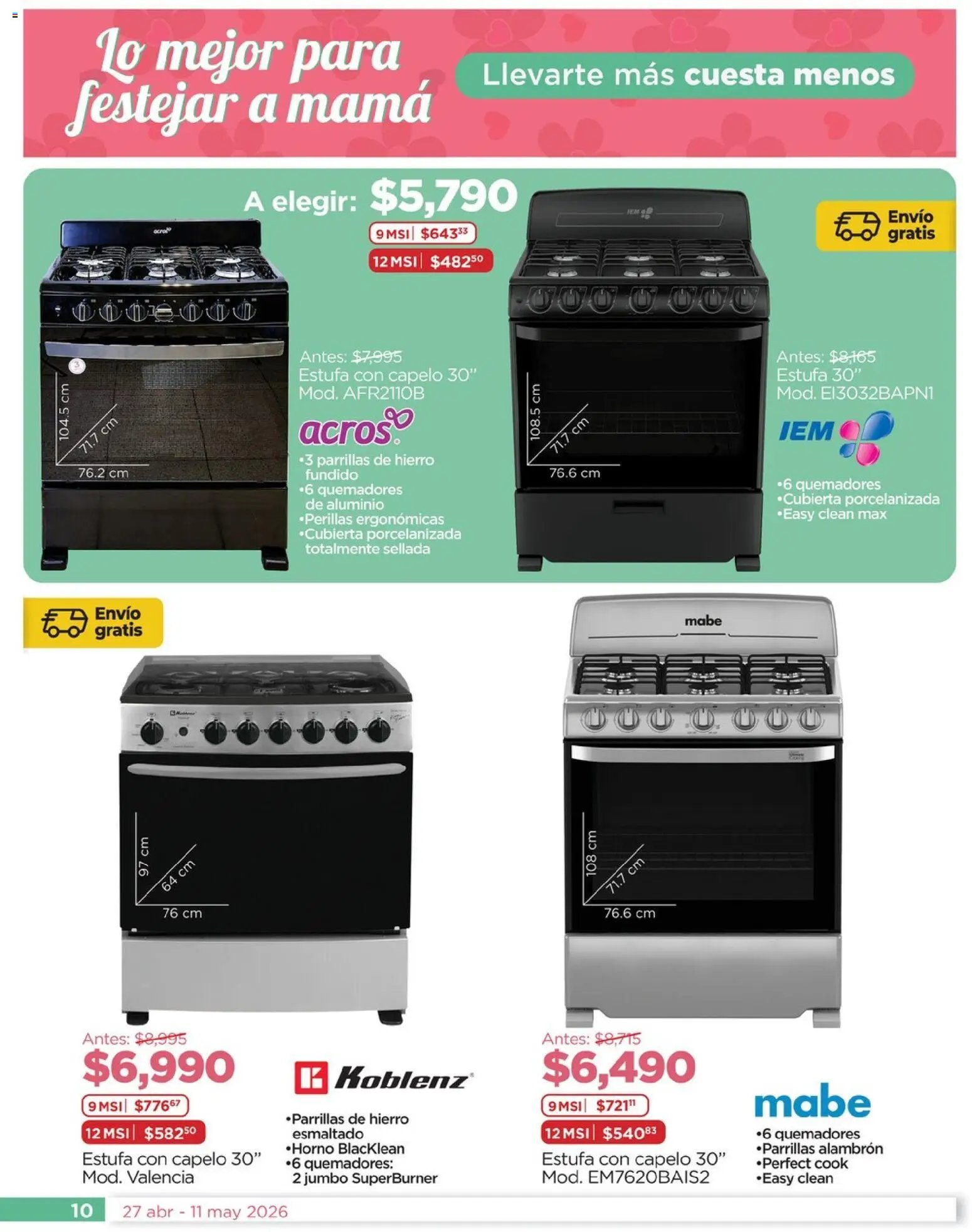 Chedraui oferta desde 27/04/2026 Chedraui folleto Lo mejor para festejar a mamá (2026-04-27 - 2026-05-11)