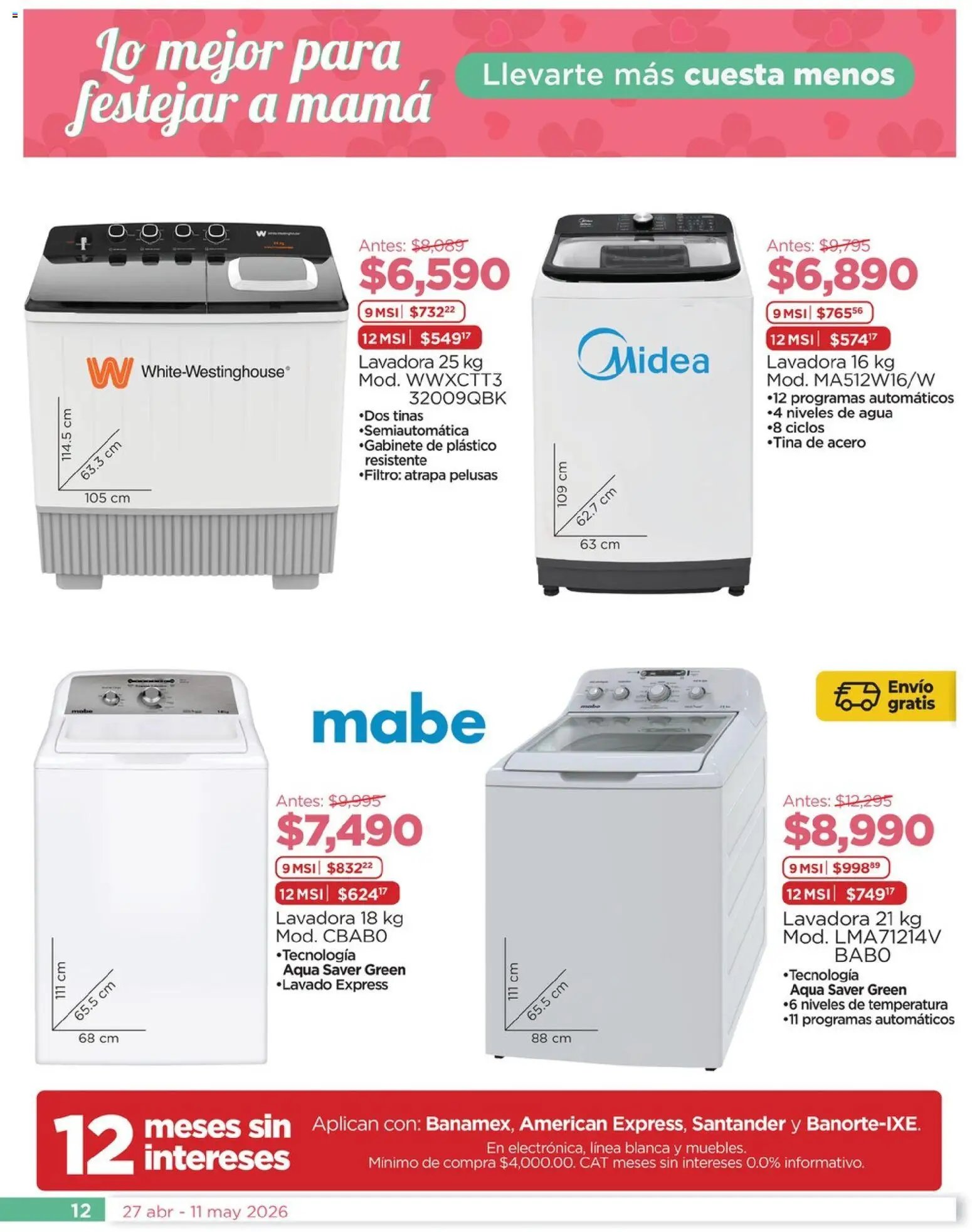 Chedraui oferta desde 27/04/2026 Chedraui folleto Lo mejor para festejar a mamá (2026-04-27 - 2026-05-11)