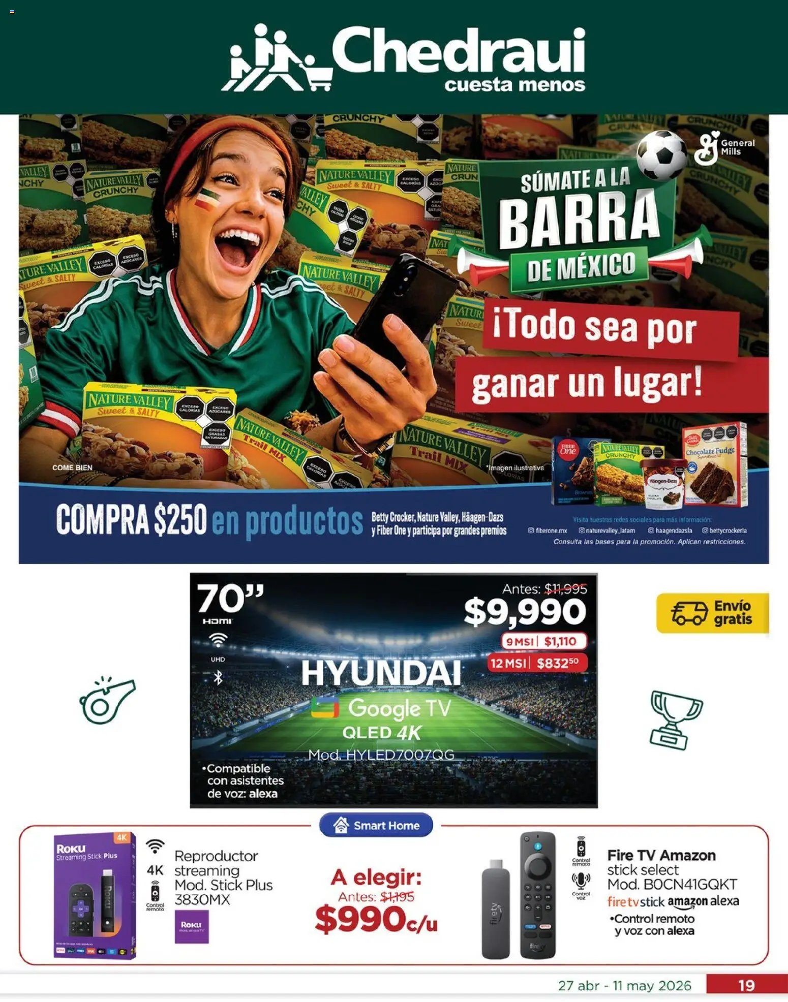 Chedraui oferta desde 27/04/2026 Chedraui folleto Lo mejor para festejar a mamá (2026-04-27 - 2026-05-11)