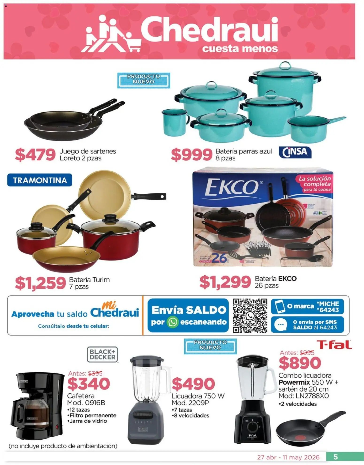 Chedraui oferta desde 27/04/2026 Chedraui folleto Lo mejor para festejar a mamá (2026-04-27 - 2026-05-11)