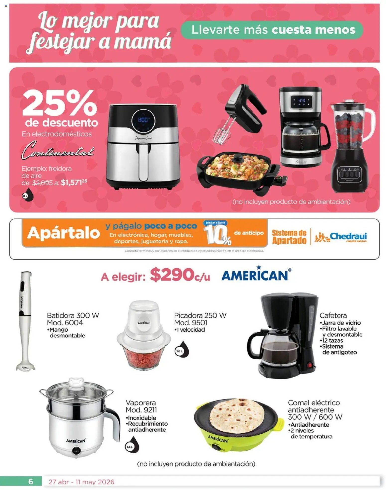Chedraui oferta desde 27/04/2026 Chedraui folleto Lo mejor para festejar a mamá (2026-04-27 - 2026-05-11)