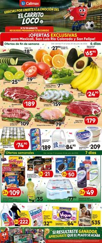 Calimax oferta desde 17/07/2026 Calimax folleto Mexicali y SLRC