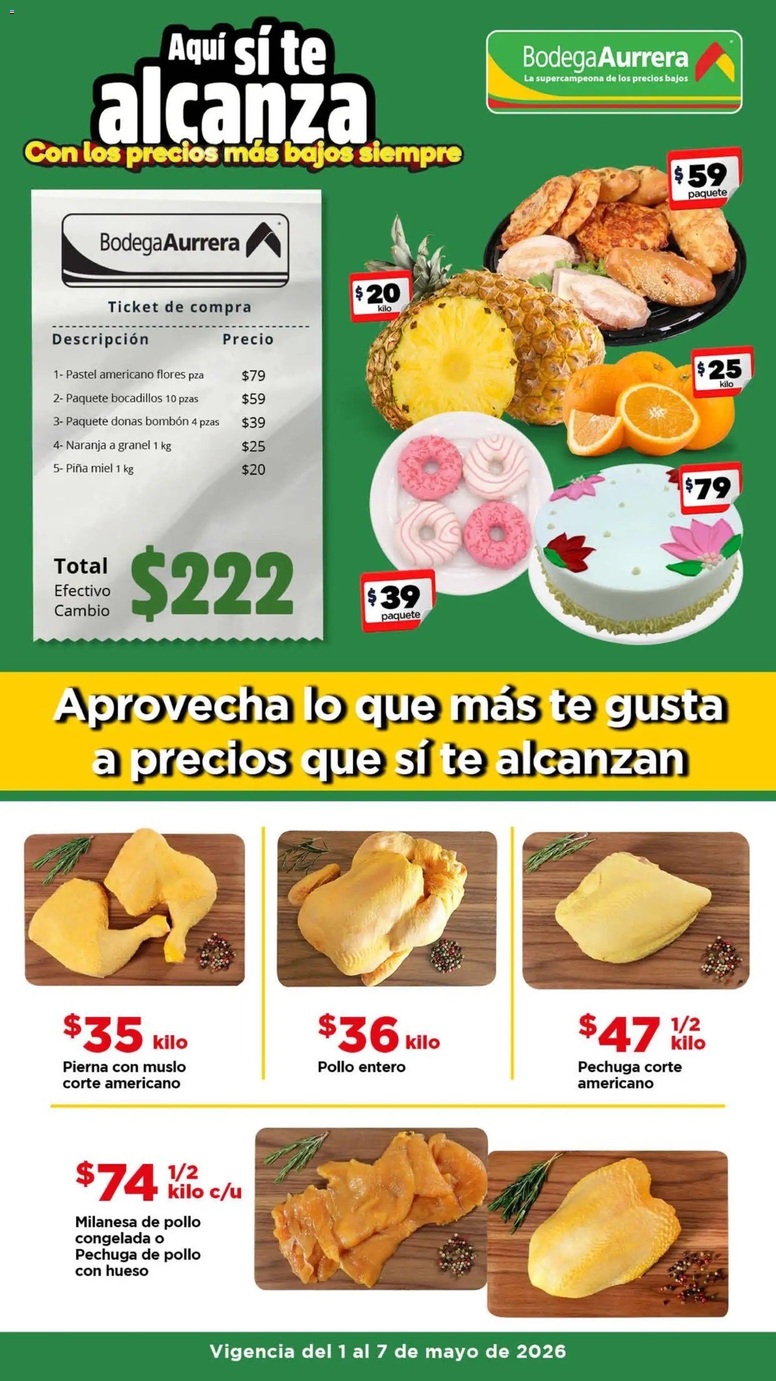 Bodega Aurrerá oferta desde 01/05/2026 Bodega Aurrerá folleto Con los precios más bajos siempre (2026-05-01 - 2026-05-07)
