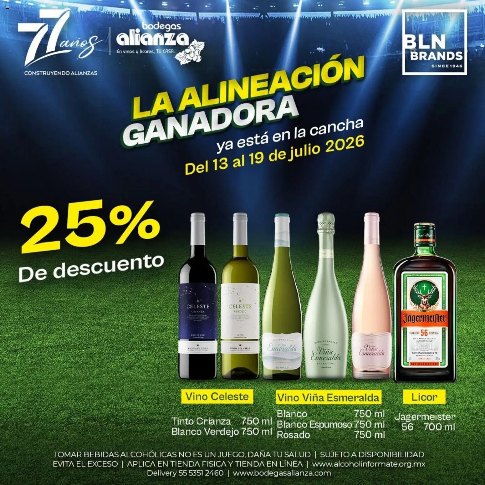 Bodegas Alianza oferta desde 13/07/2026 Bodegas Alianza catálogo La alineación ganadora