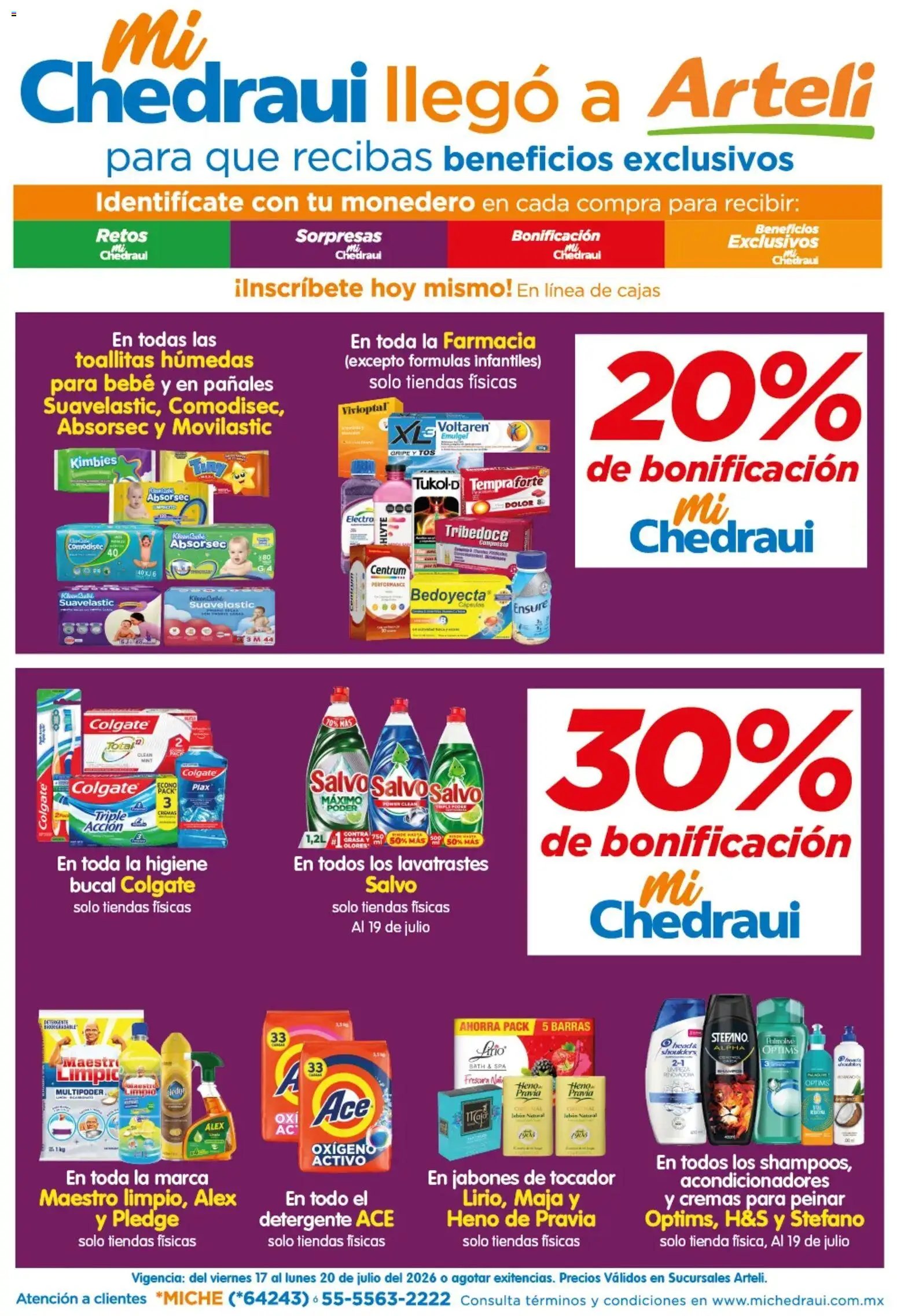 Arteli oferta desde 17/07/2026 Arteli folleto MiChedraui