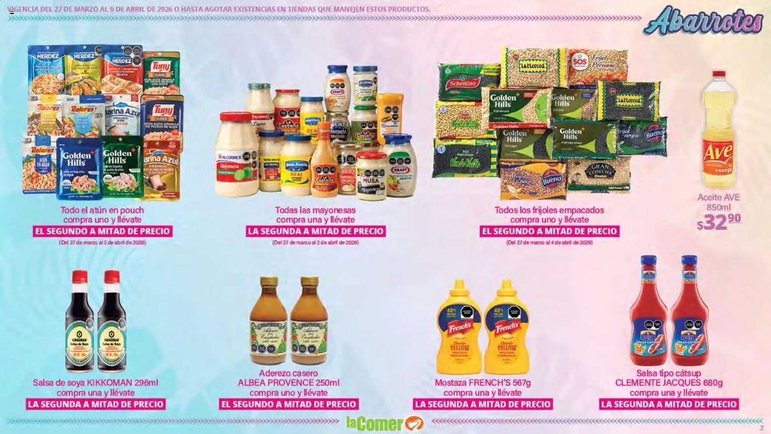 La Comer oferta desde 27/03/2026 La Comer folleto Ofertas (2026-03-27 - 2026-04-09)