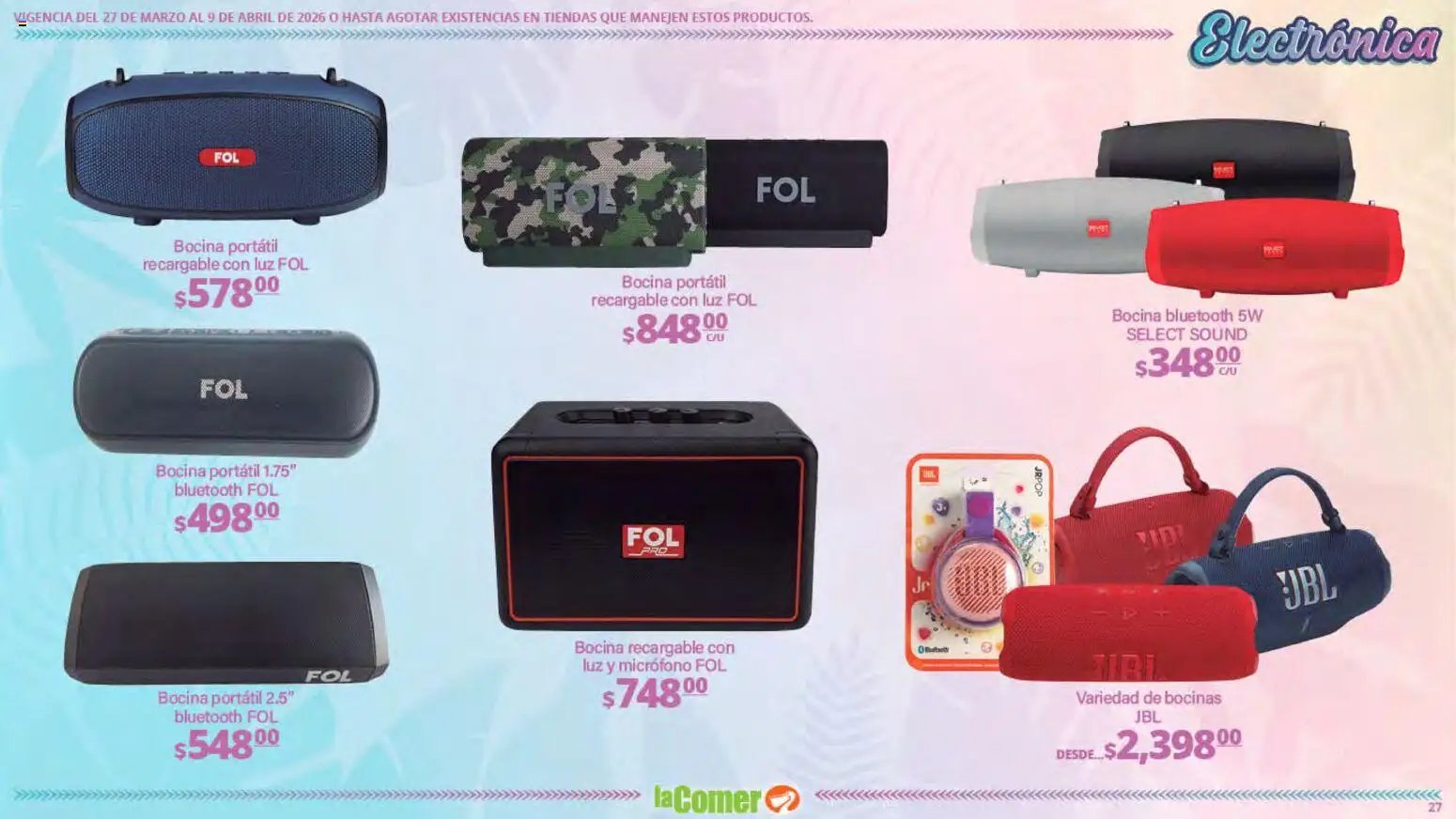 La Comer oferta desde 27/03/2026 La Comer folleto Ofertas (2026-03-27 - 2026-04-09)