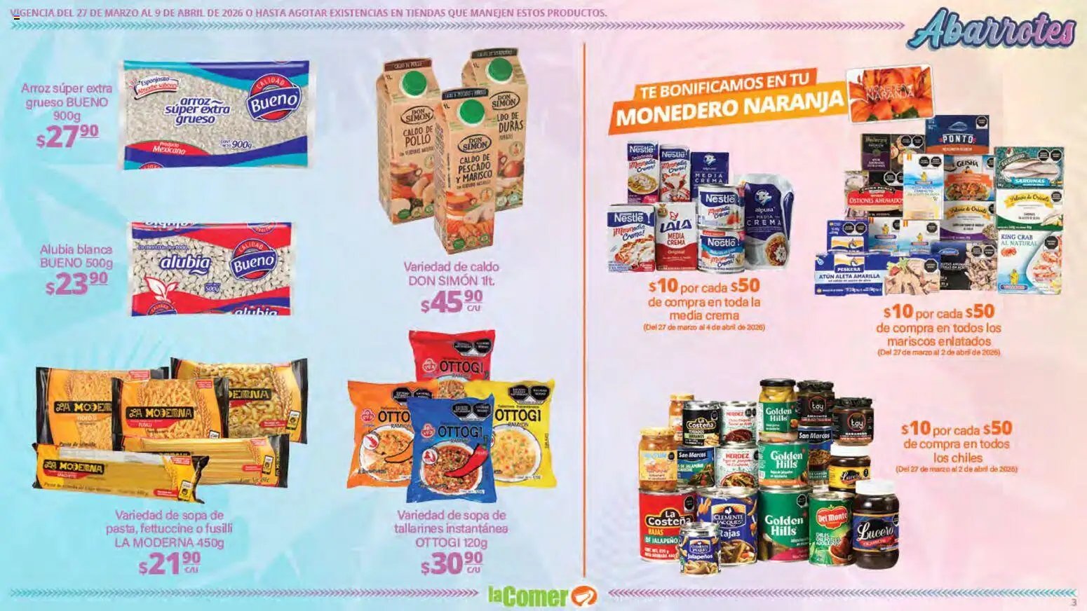 La Comer oferta desde 27/03/2026 La Comer folleto Ofertas (2026-03-27 - 2026-04-09)