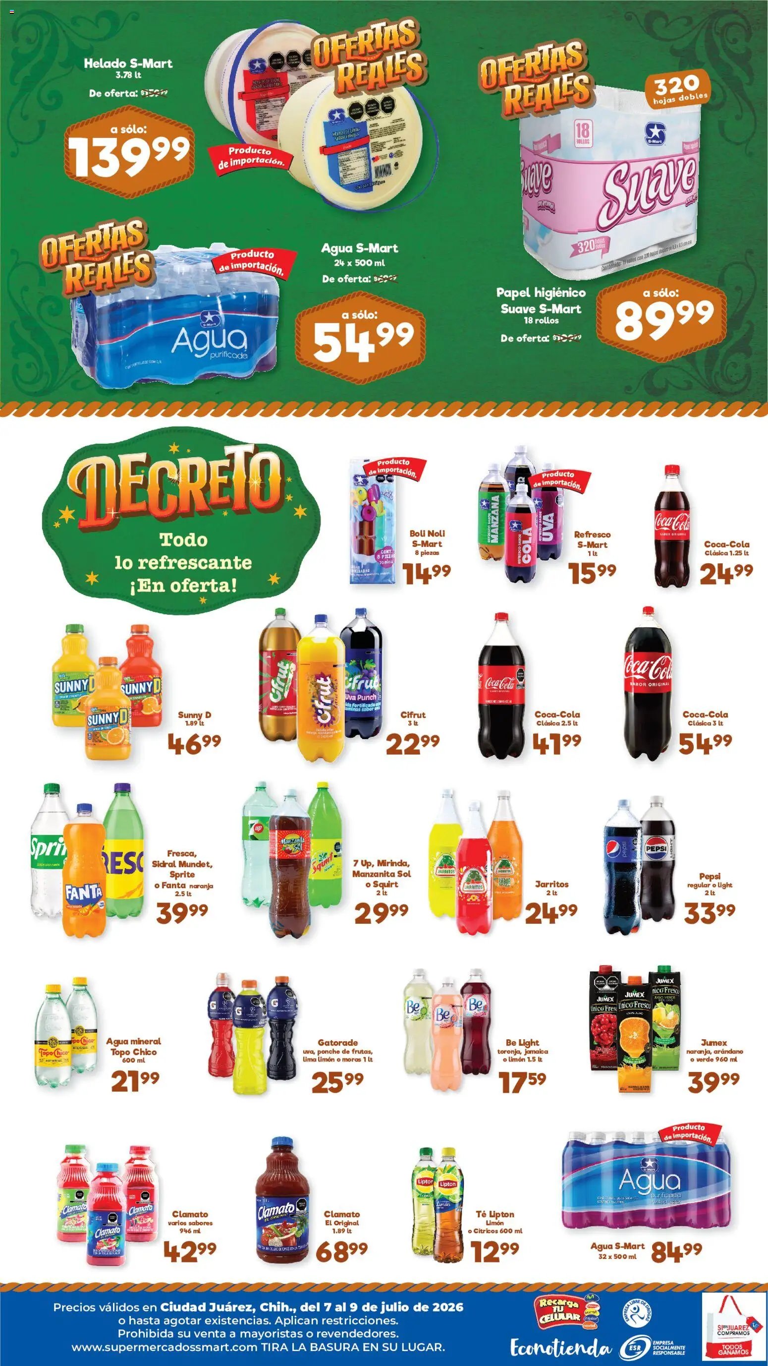 S-Mart oferta desde 07/07/2026 S-Mart folleto Ofertas de feria Juárez