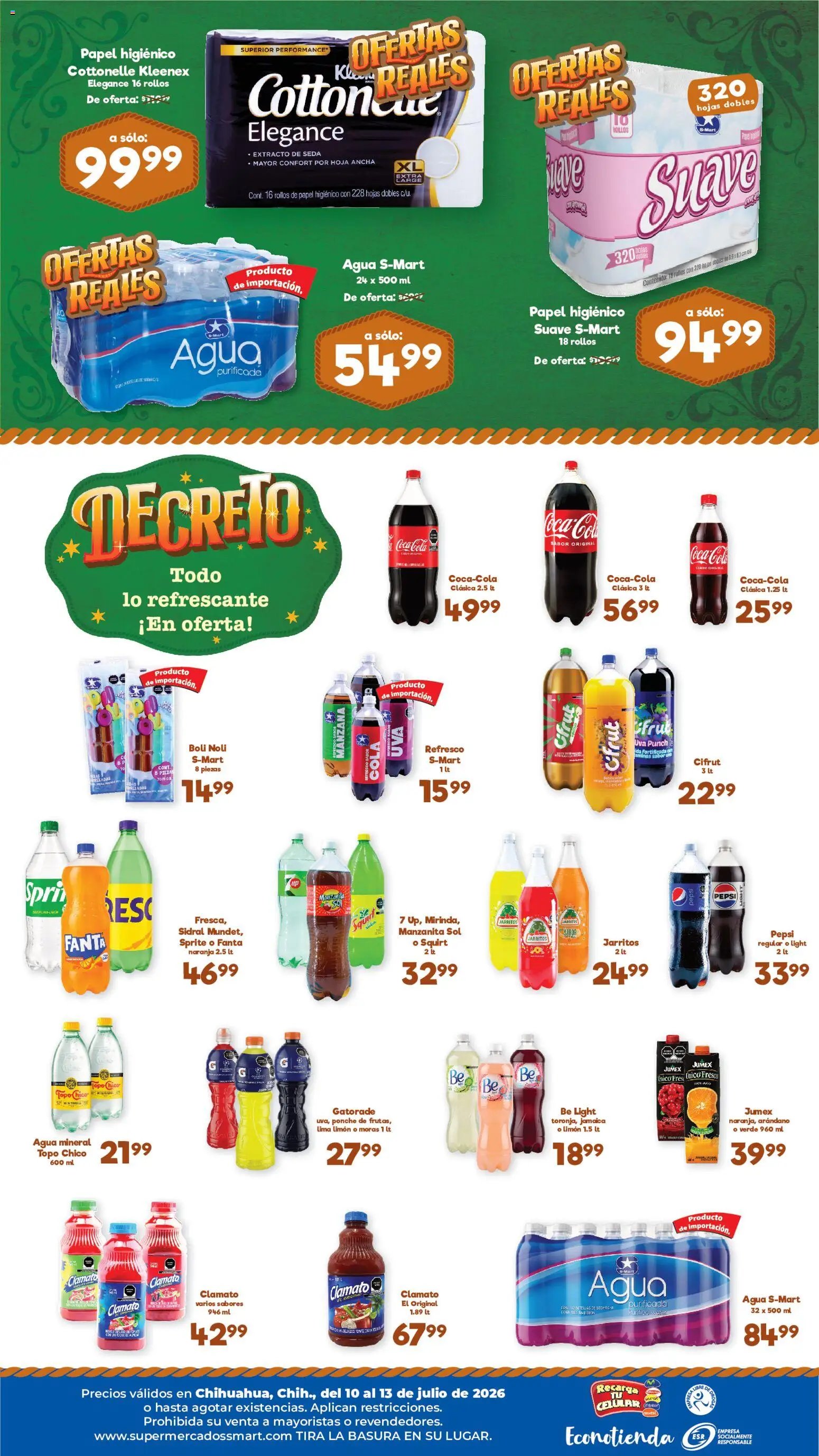 S-Mart oferta desde 10/07/2026 S-Mart folleto Ofertas de feria Chihuahua