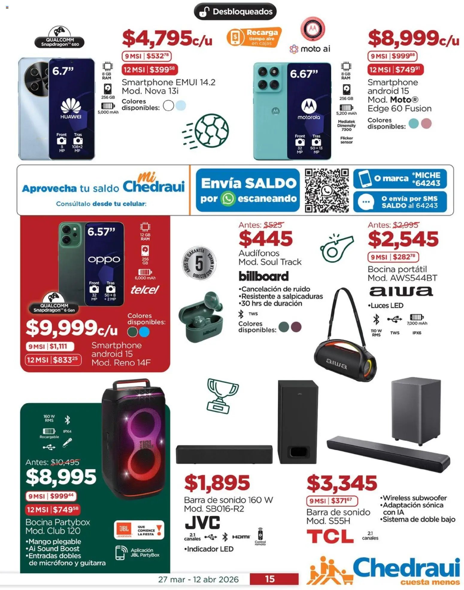 Chedraui oferta desde 27/03/2026 Chedraui folleto (2026-03-27 - 2026-04-12)