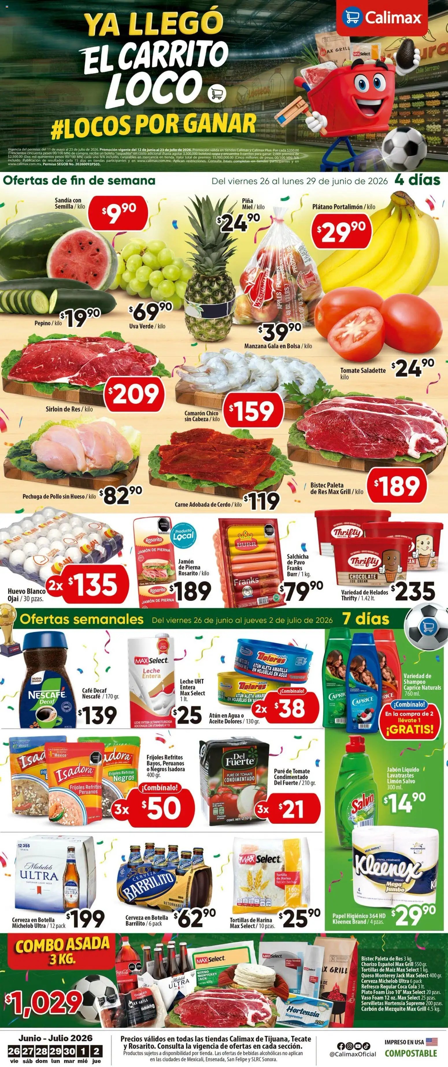 Calimax oferta desde 26/06/2026 Calimax folleto Tecate