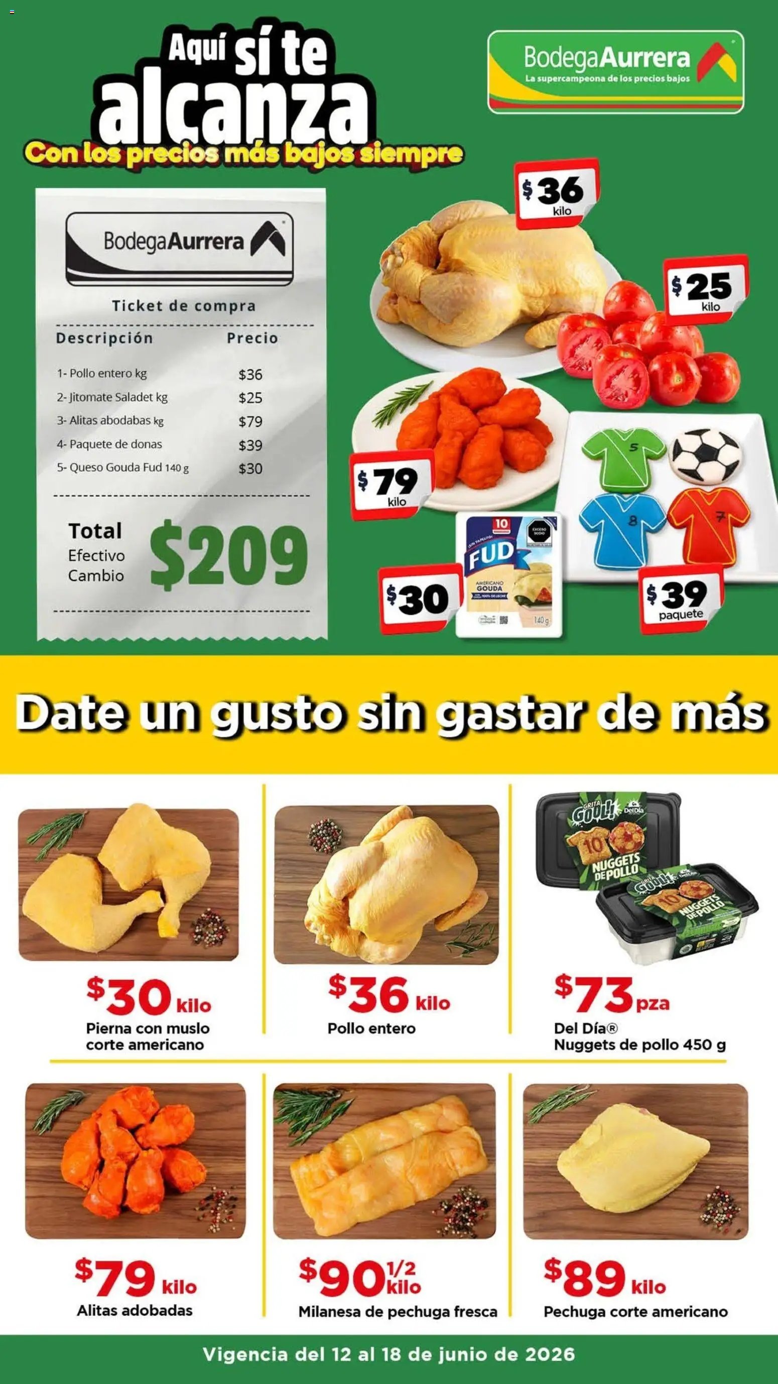 Bodega Aurrerá oferta desde 12/06/2026 Bodega Aurrerá folleto Date un gusto sin gastar de más