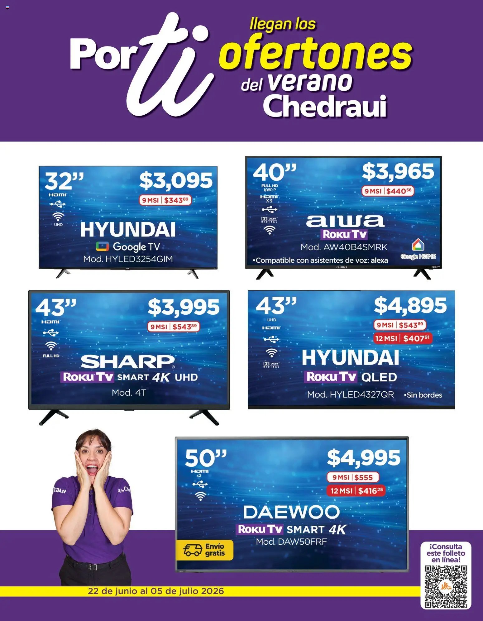 Chedraui oferta desde 22/06/2026 Chedraui folleto Llegan los porti ofertones
