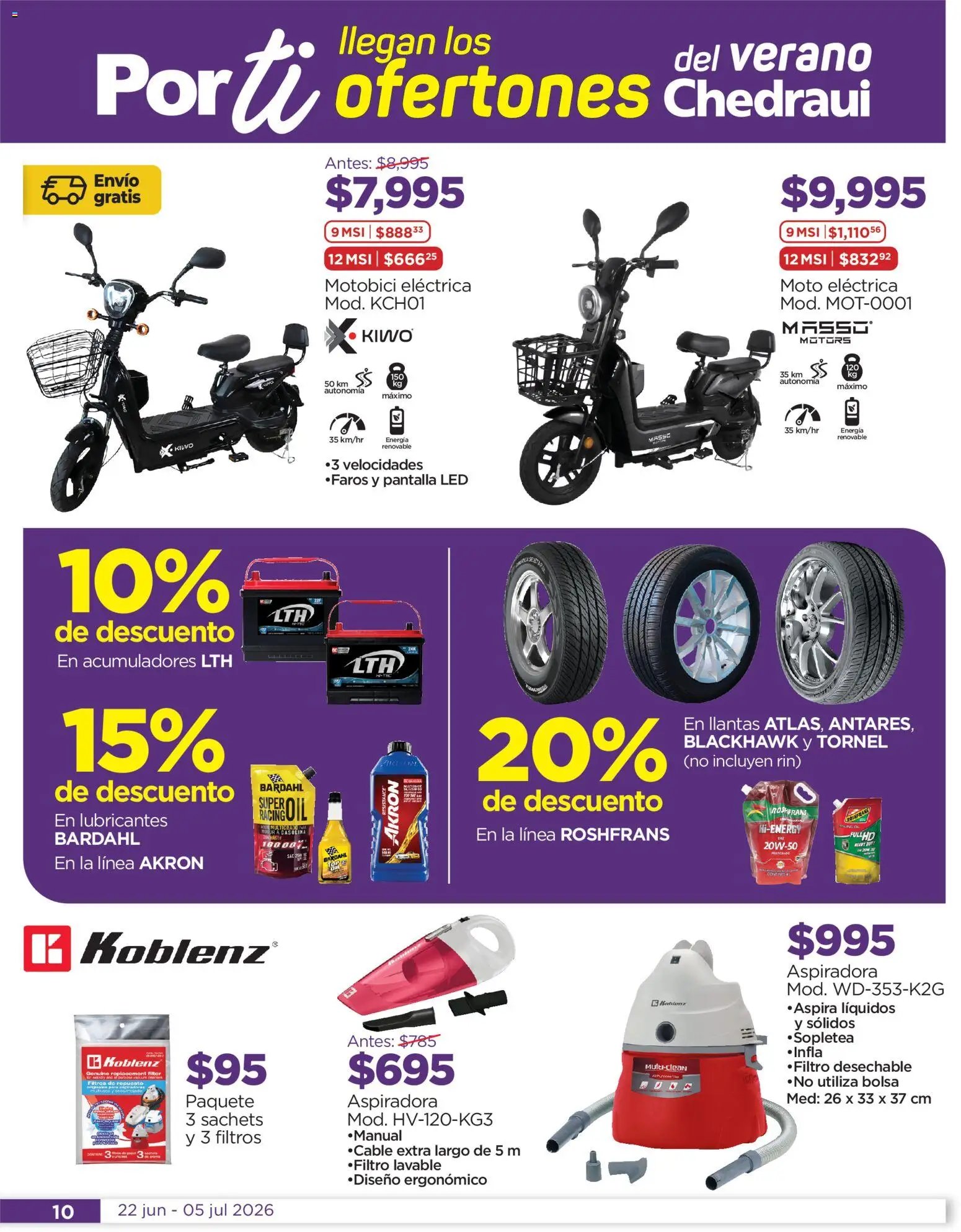 Chedraui oferta desde 22/06/2026 Chedraui folleto Llegan los porti ofertones