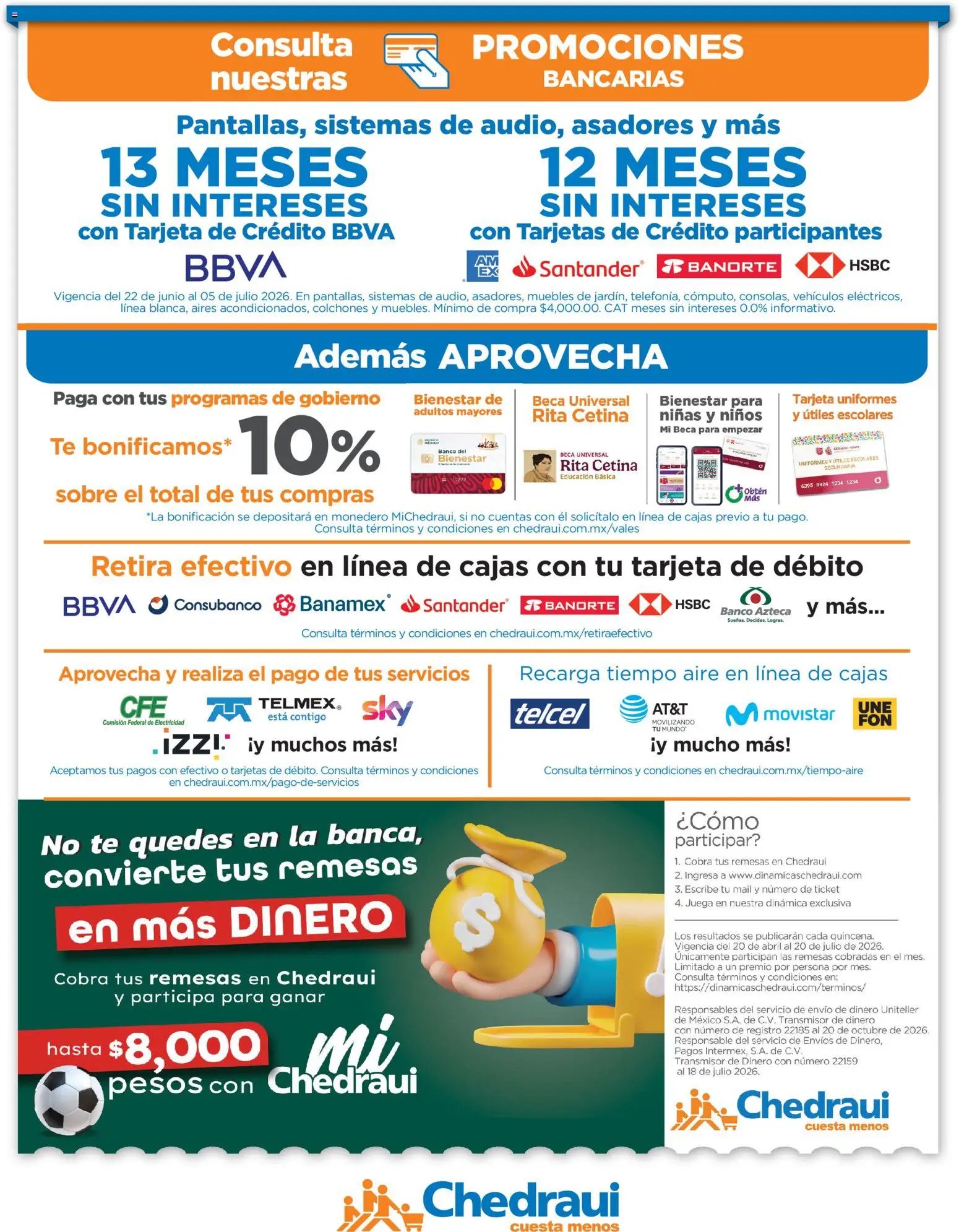 Chedraui oferta desde 22/06/2026 Chedraui folleto Llegan los porti ofertones