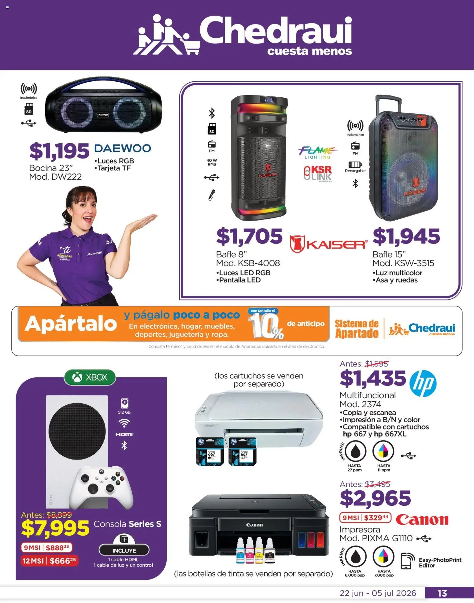 Chedraui oferta desde 22/06/2026 Chedraui folleto Llegan los porti ofertones