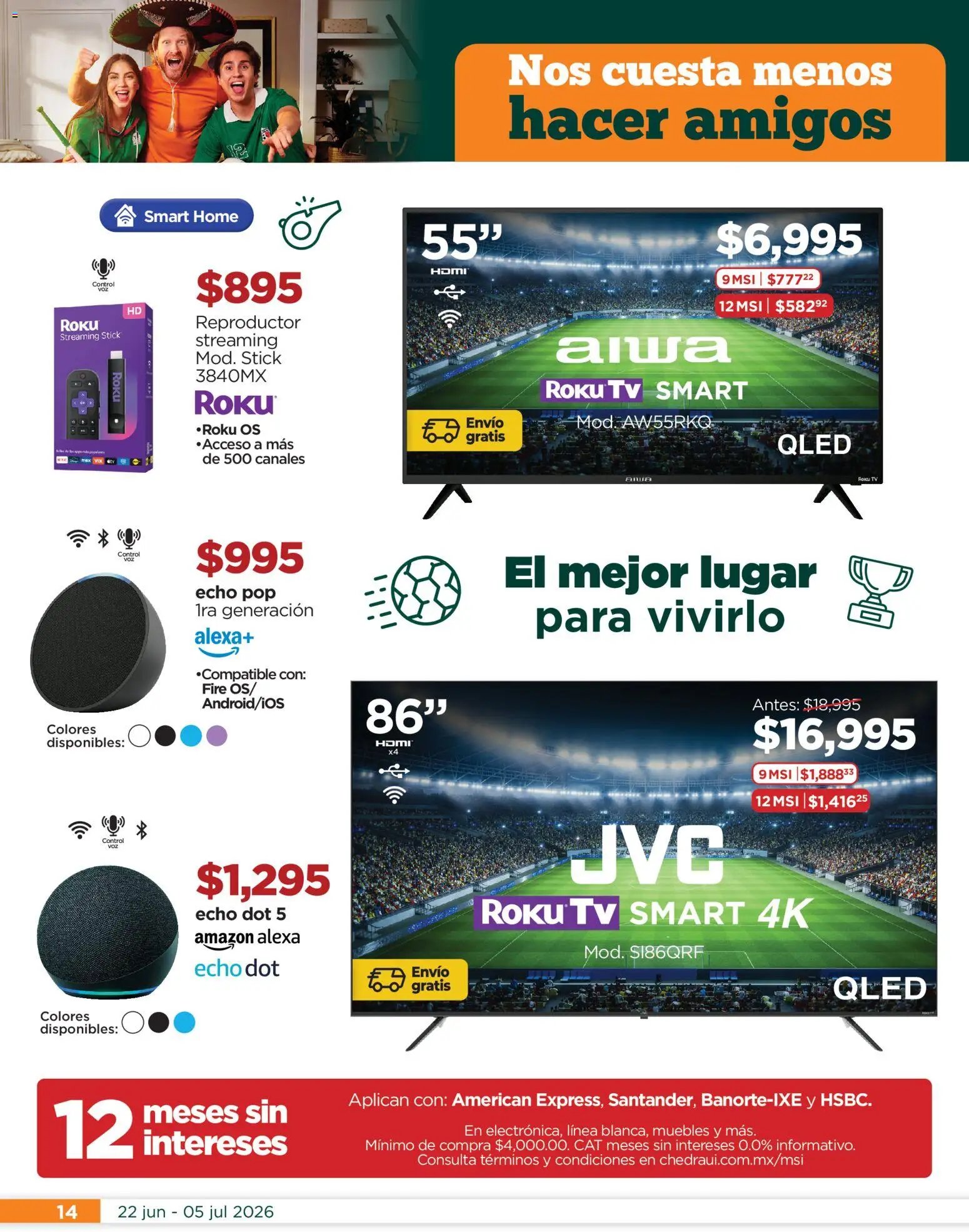 Chedraui oferta desde 22/06/2026 Chedraui folleto Llegan los porti ofertones