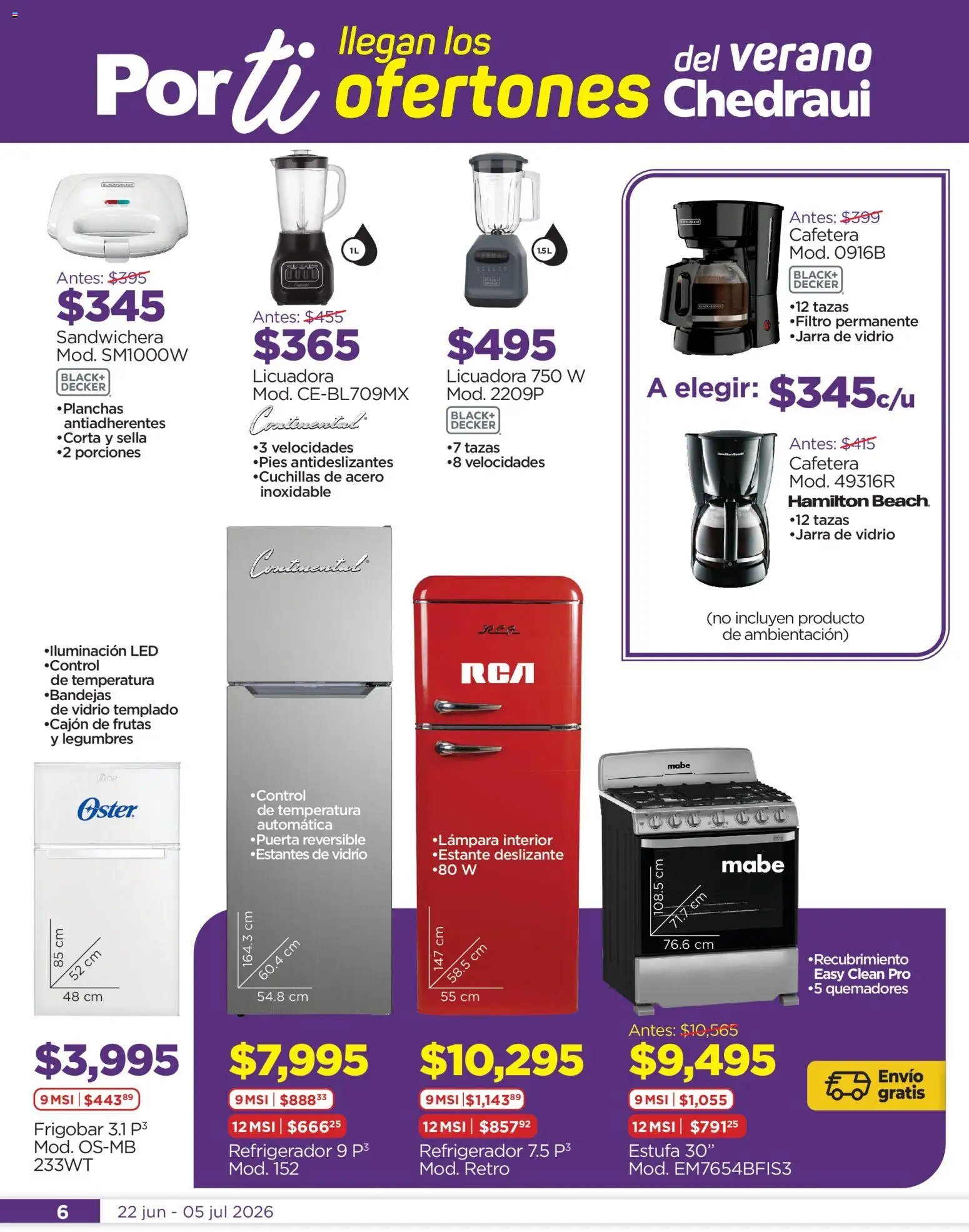 Chedraui oferta desde 22/06/2026 Chedraui folleto Llegan los porti ofertones