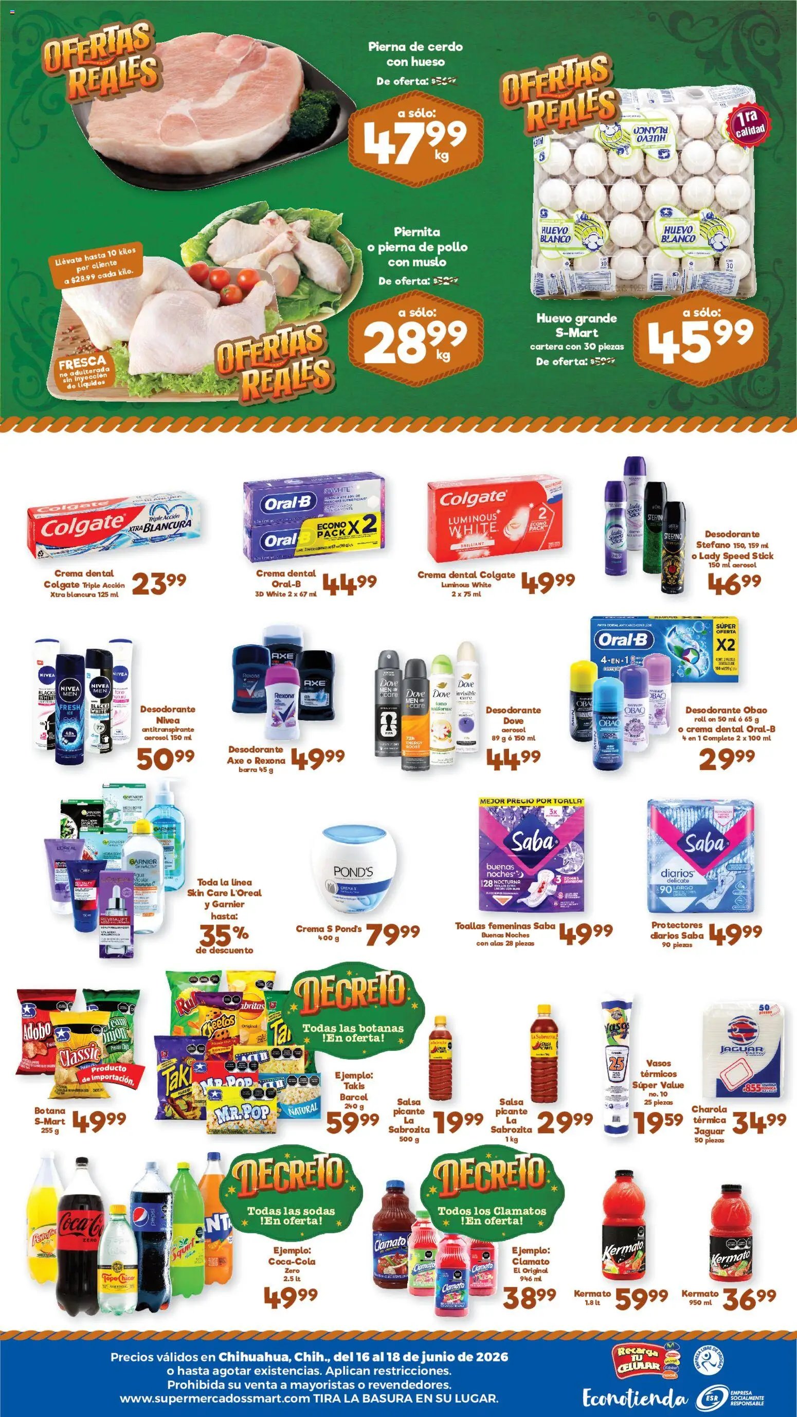 S-Mart oferta desde 16/06/2026 S-Mart folleto Ofertas de feria Chihuahua