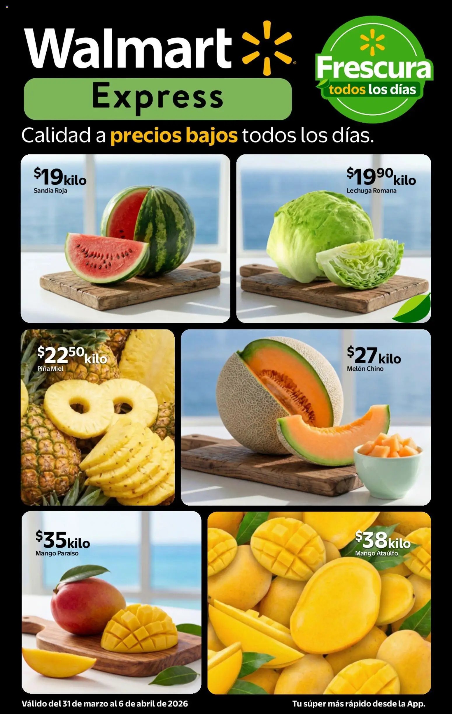 Walmart Express oferta desde 31/03/2026 Walmart Express folleto Calidad a precios bajos (2026-03-31 - 2026-04-06)