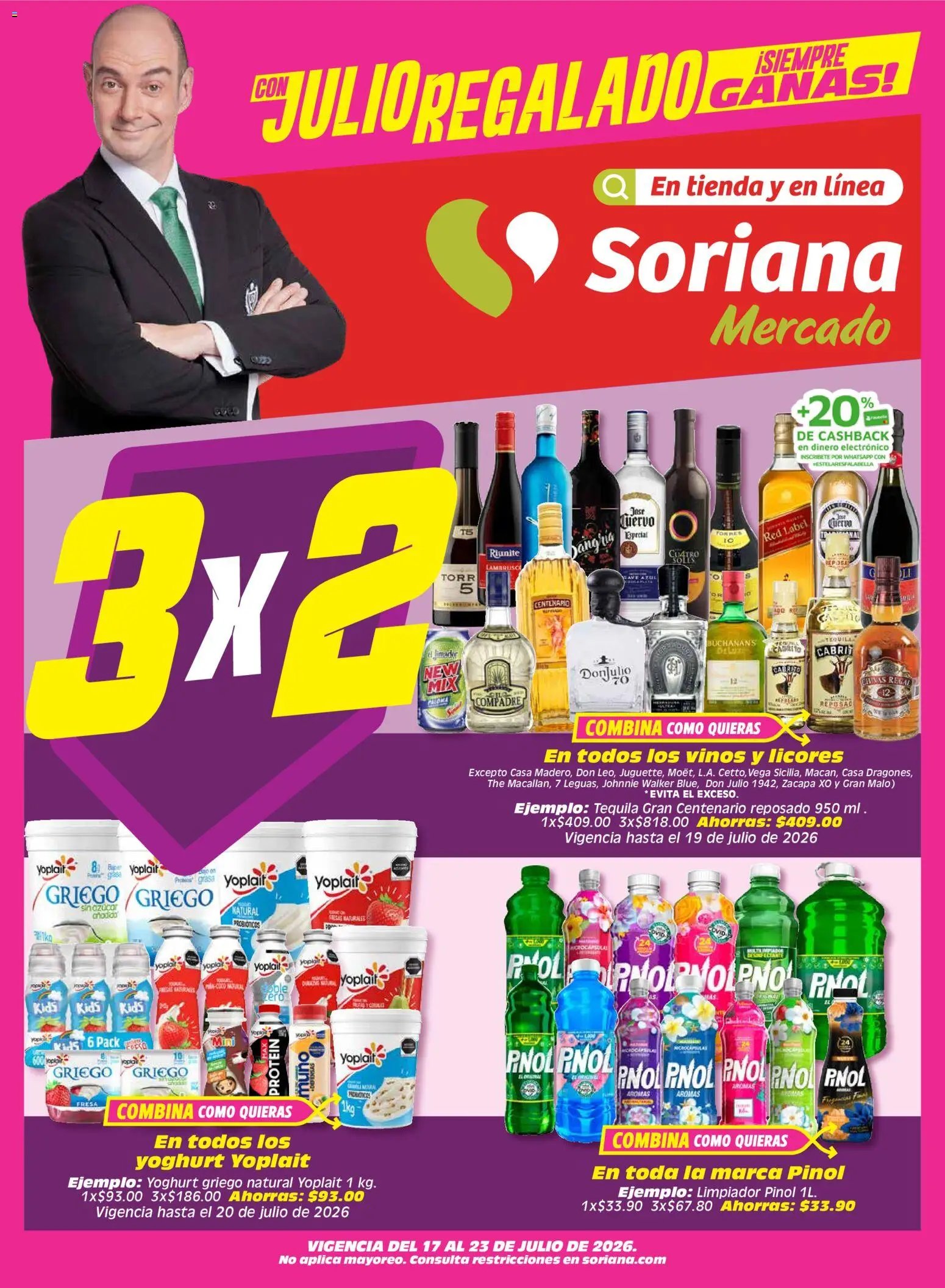 Soriana oferta desde 17/07/2026 Soriana Julio Regalado Mercado Nacional