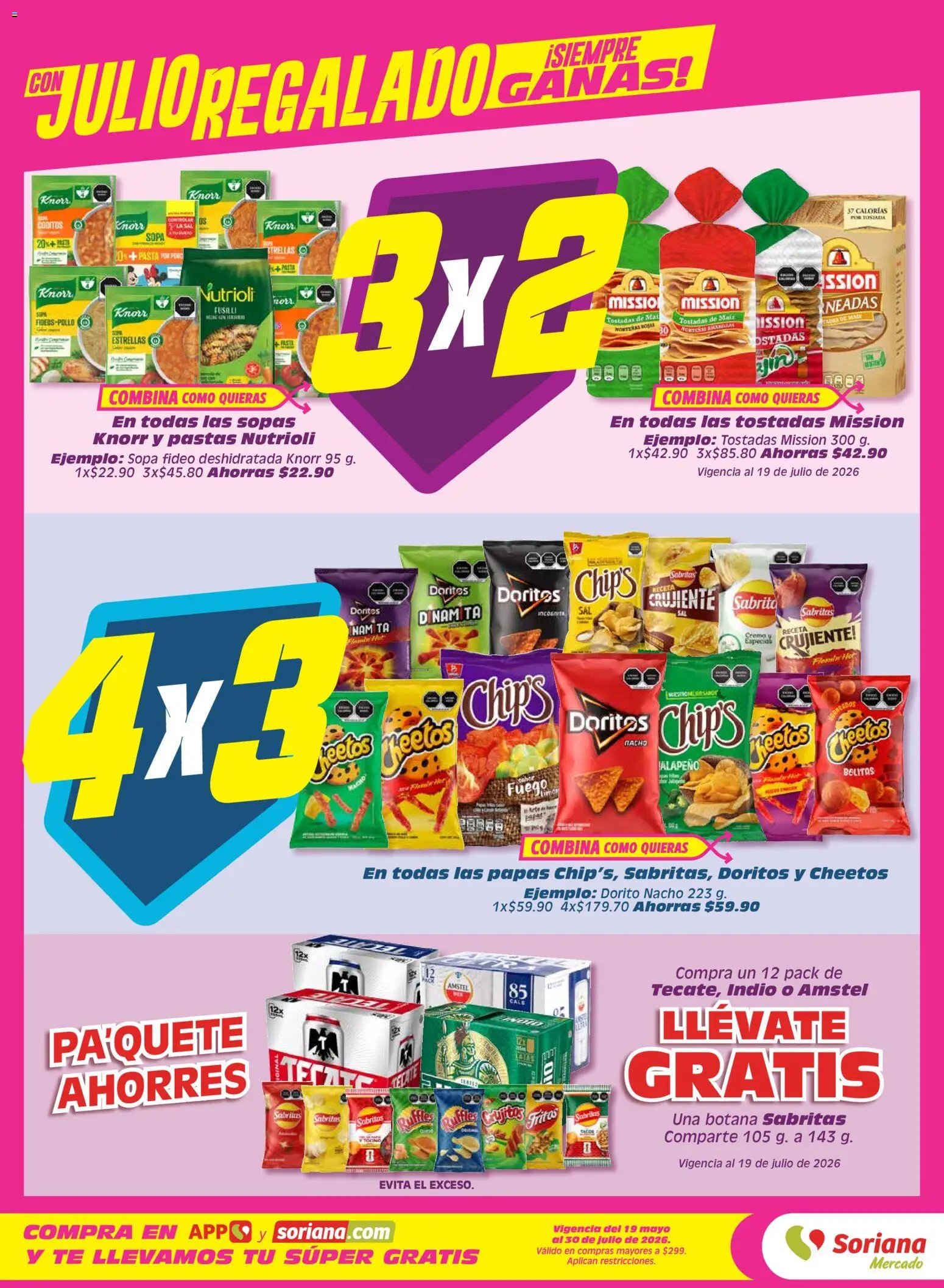 Soriana oferta desde 17/07/2026 Soriana Julio Regalado Mercado Nacional