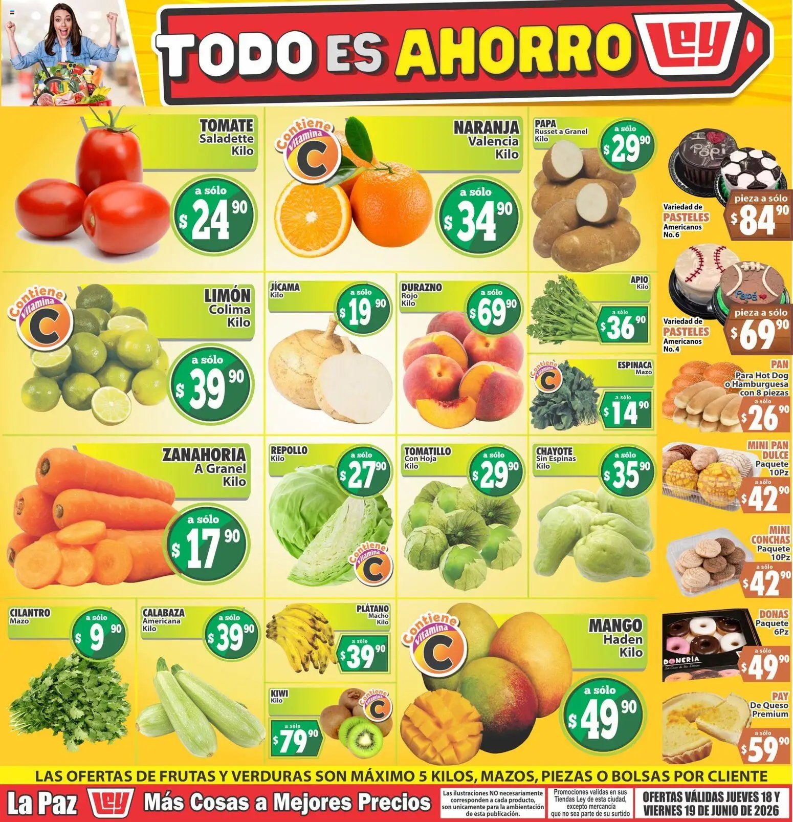 Casa Ley oferta desde 18/06/2026 Casa Ley folleto Las ofertas de frutas y verdunas La Paz
