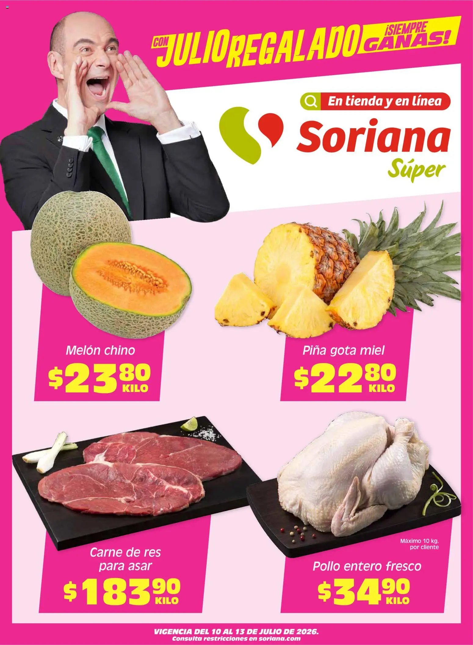 Soriana oferta desde 10/07/2026 Soriana Fin de Semana Súper: Tijuana, Mexicali, Ensenada, San Luis Río Colorado y Tecate