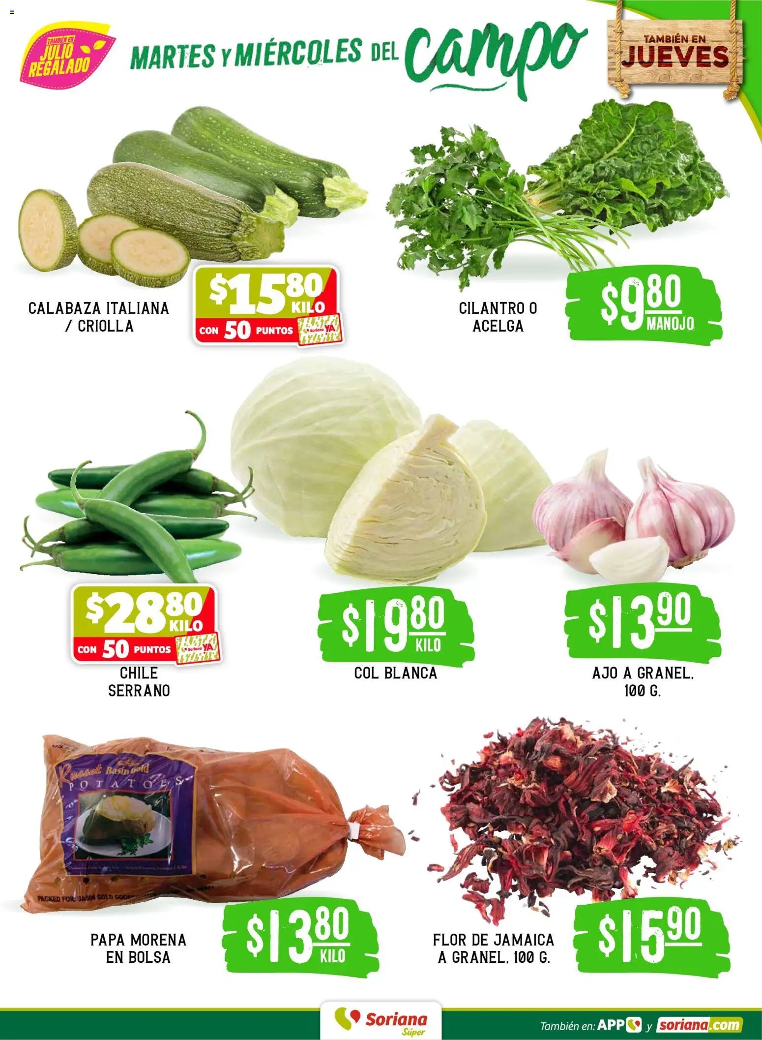 Soriana oferta desde 16/06/2026 Soriana Martes y Miércoles del Campo Súper: Chih, Delicias, Dur y Coah (excepto Saltillo)