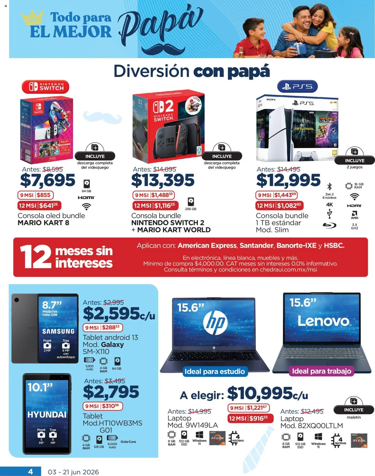 Chedraui oferta desde 03/06/2026 Chedraui folleto Todo para papá