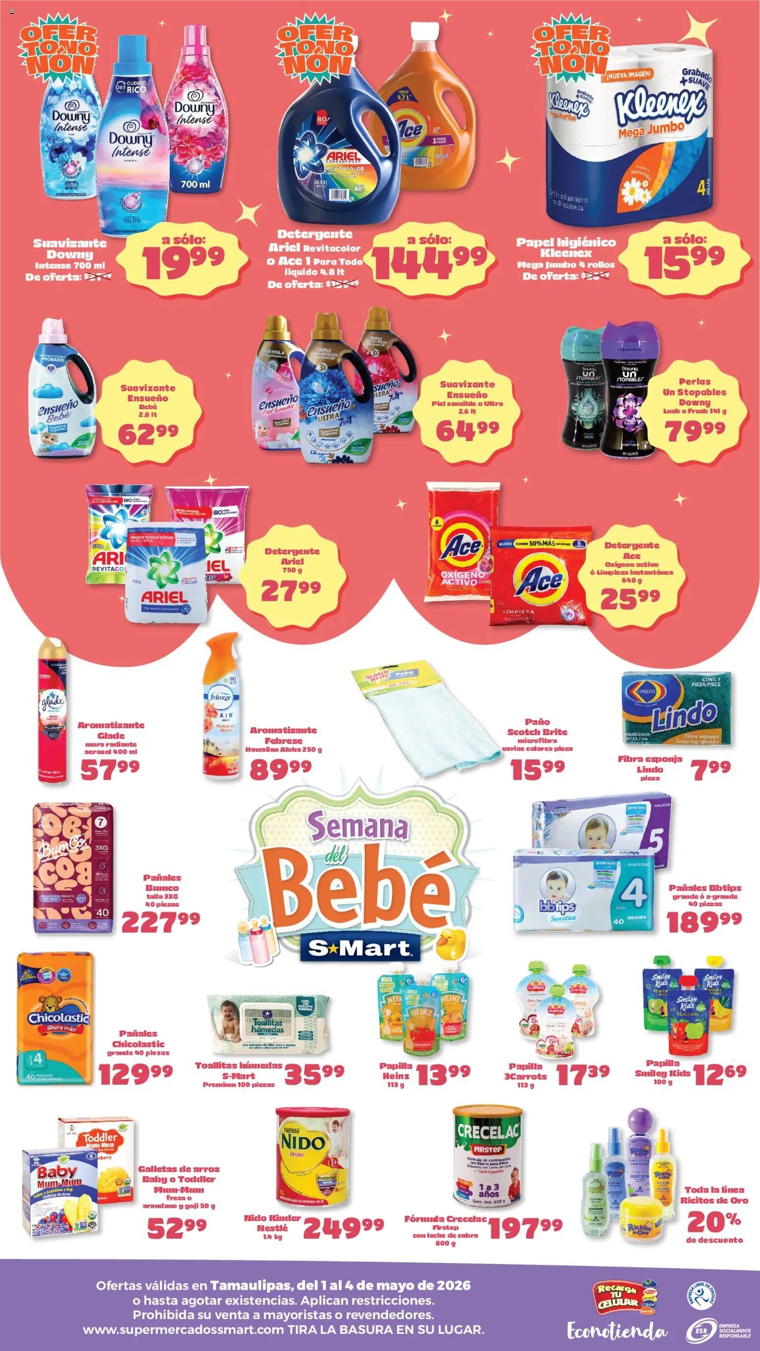 S-Mart oferta desde 01/05/2026 S-Mart folleto Ofertas de feria Matamoros (2026-05-01 - 2026-05-04)