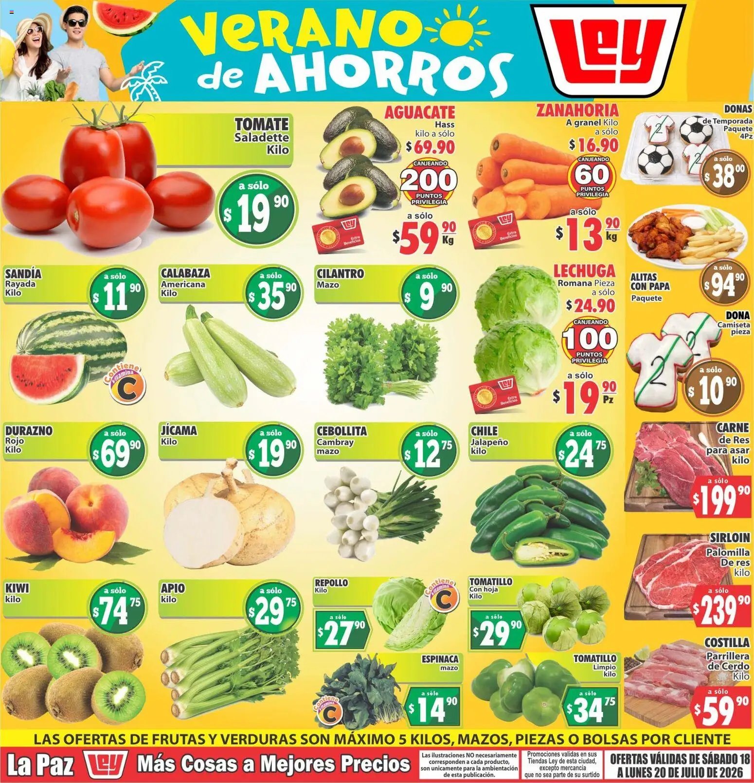 Casa Ley oferta desde 18/07/2026 Casa Ley folleto Las ofertas de frutas y verdunas