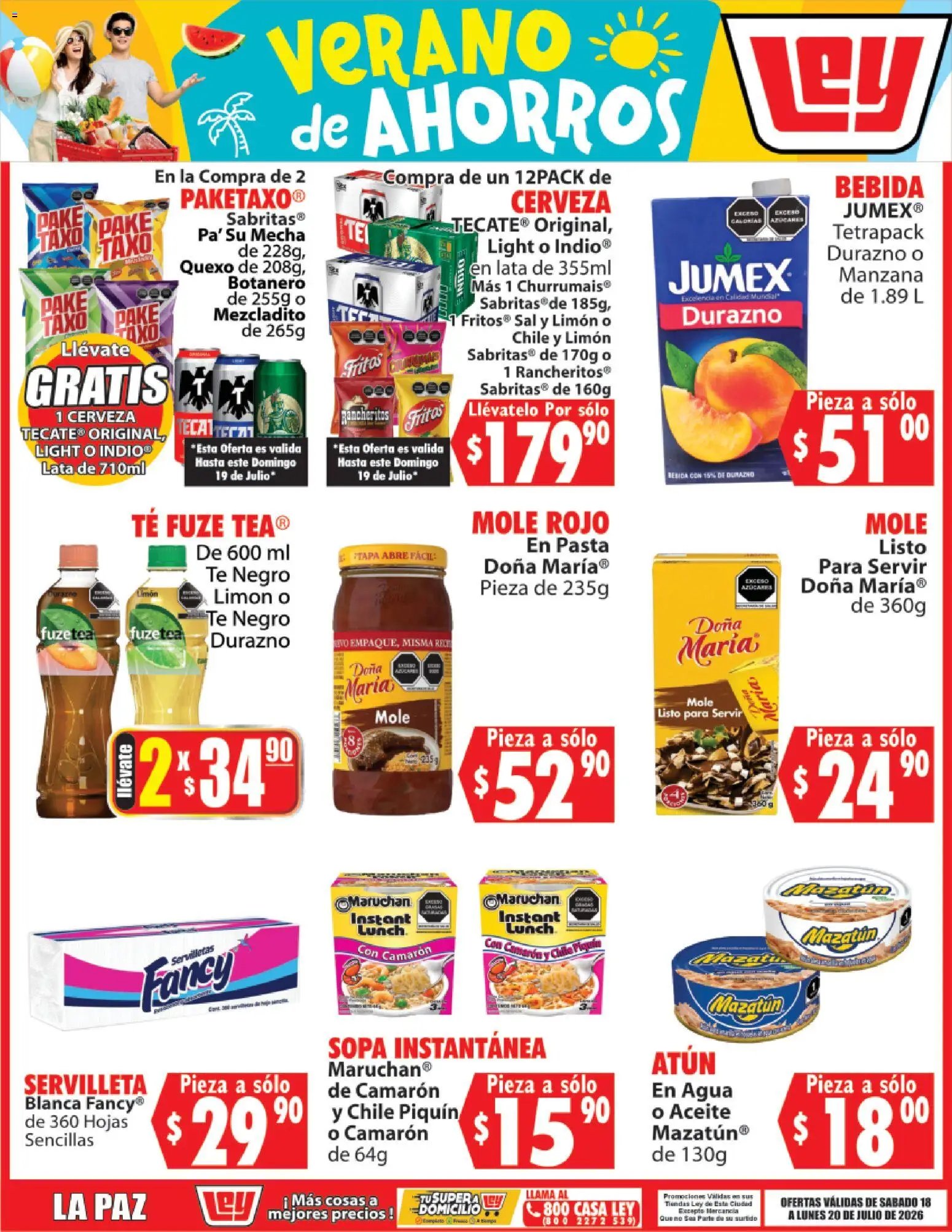 Casa Ley oferta desde 18/07/2026 Casa Ley folleto Verano de ahorros