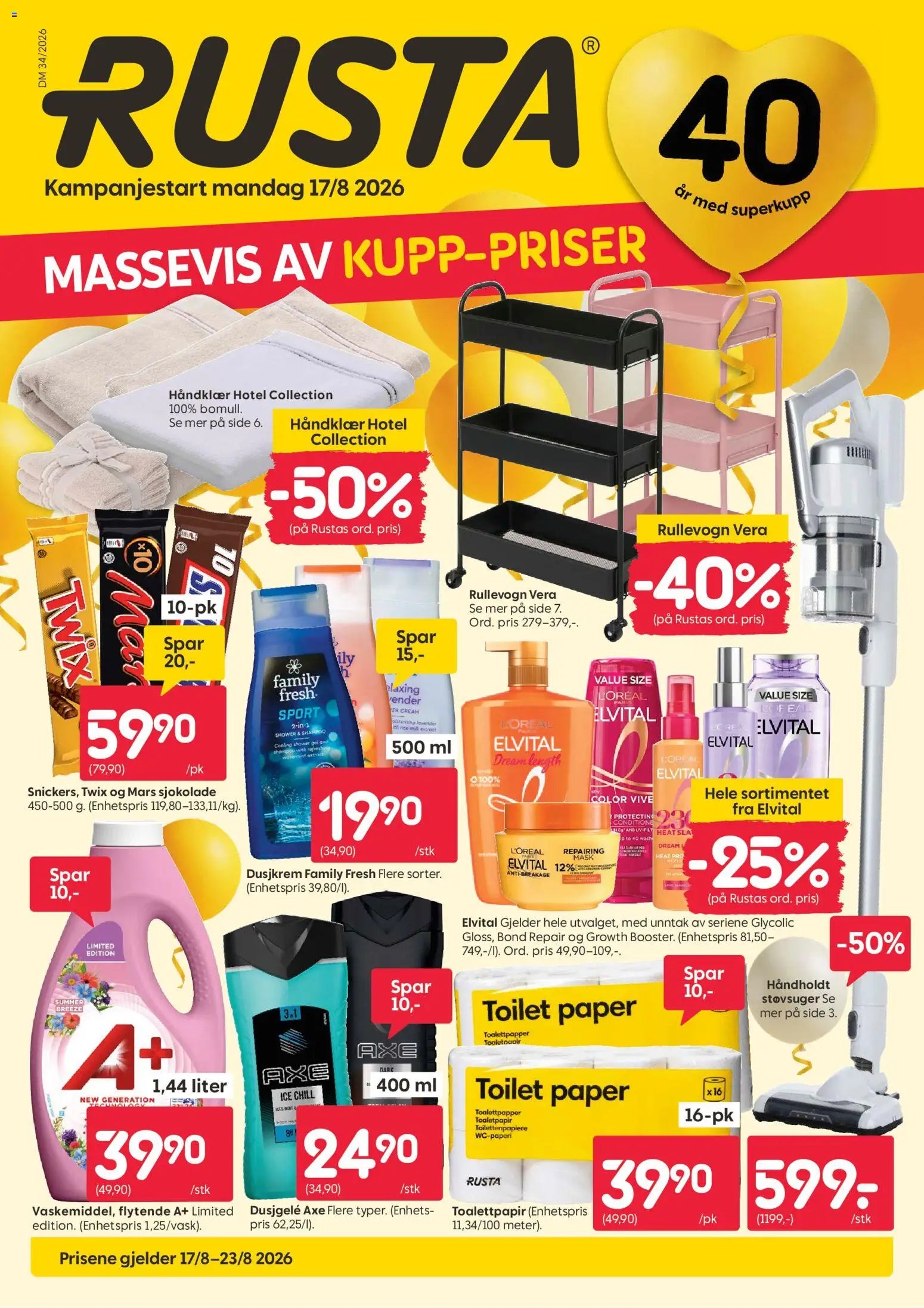Rusta kundeavis fra 17/08/2026 Rusta kundeavis